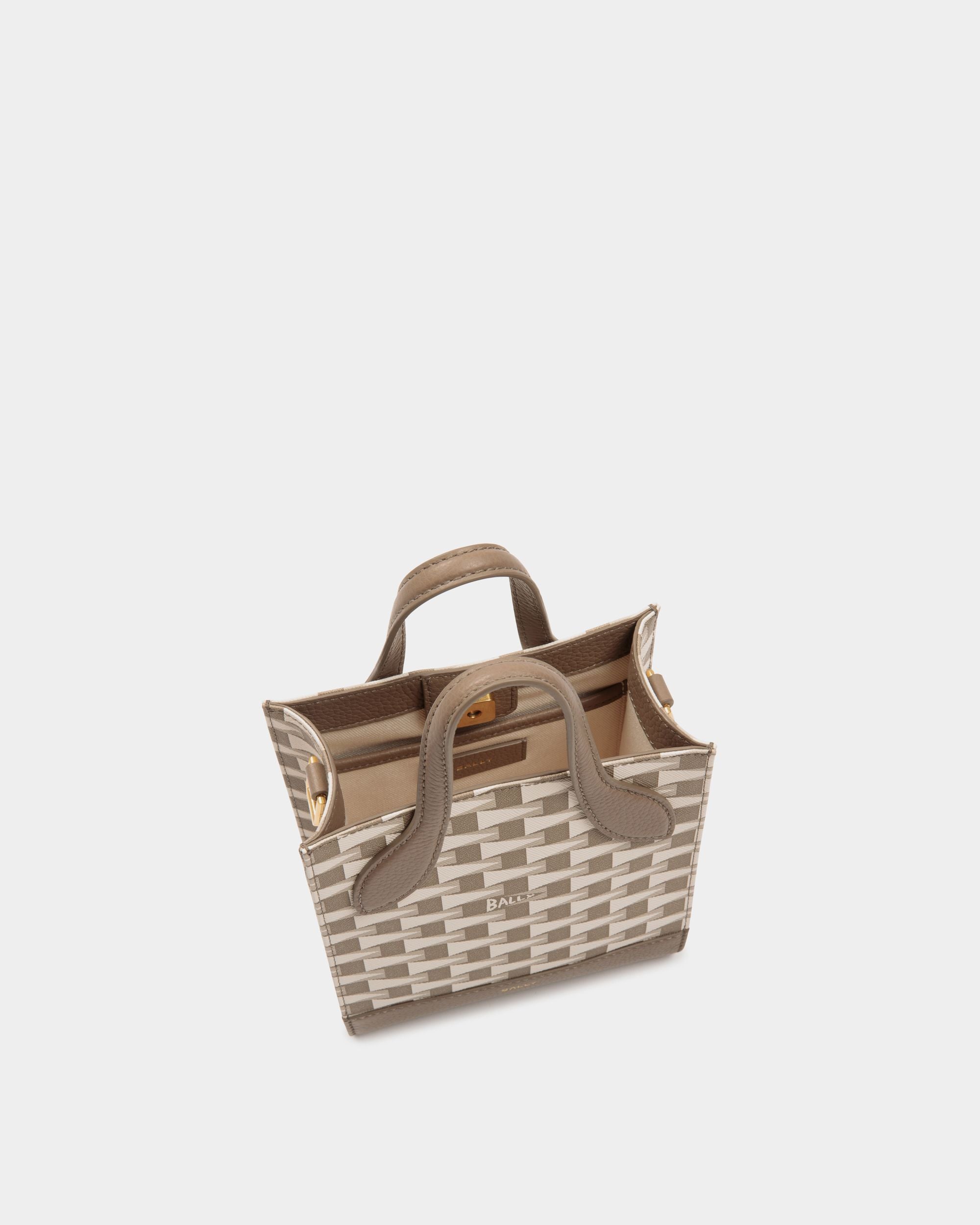 Pennant Mini Tote Bag in Beige TPU - Women's - Bally - 04