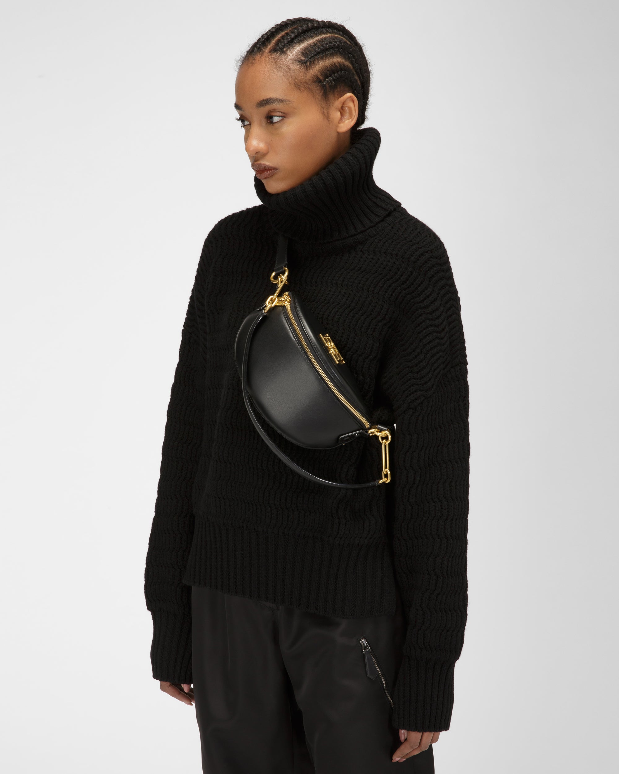 Breen Leather Minibag In Black - Women's - Bally - 02