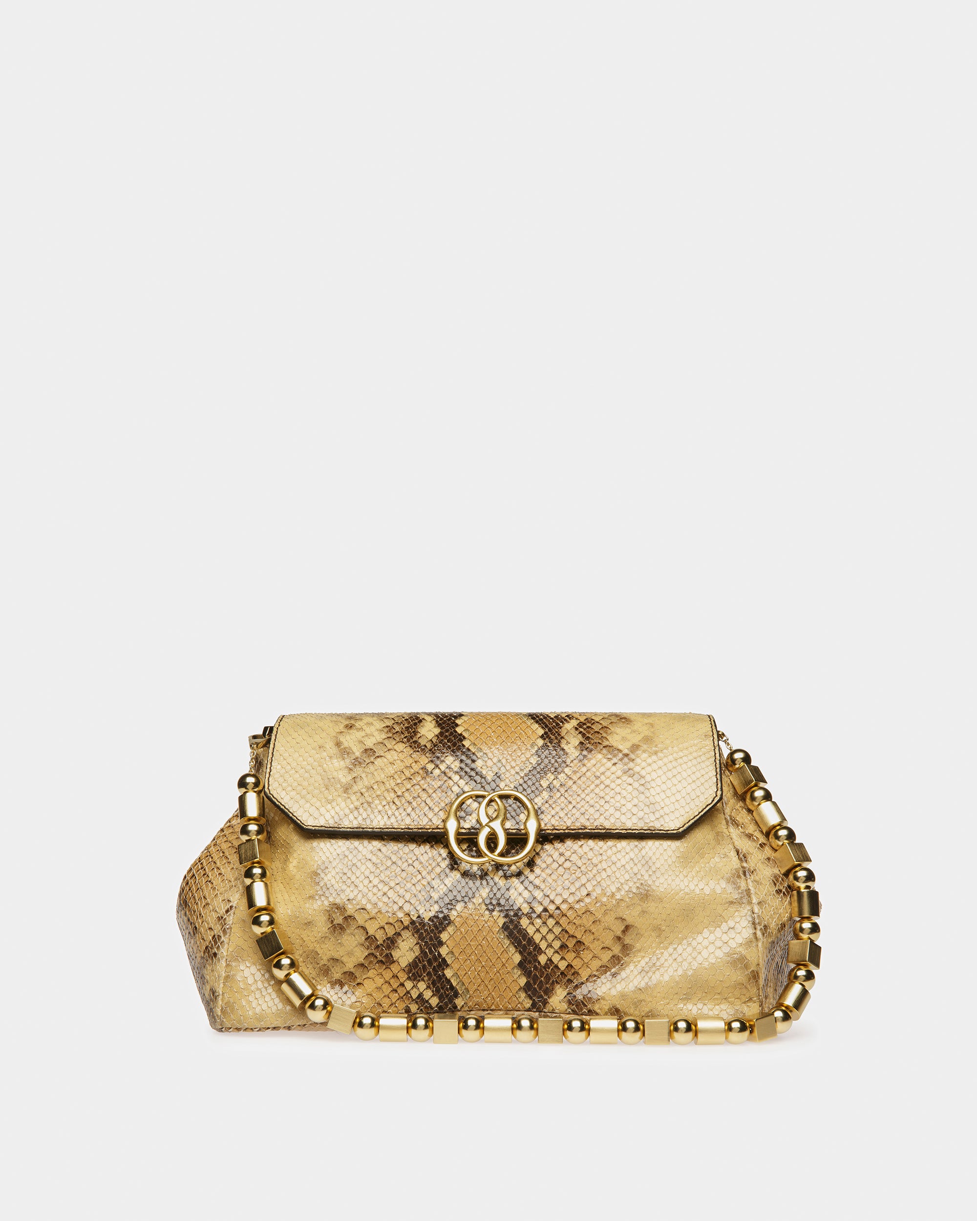Emblem Shoulder Bag In Python Print - Women's - Bally - 01