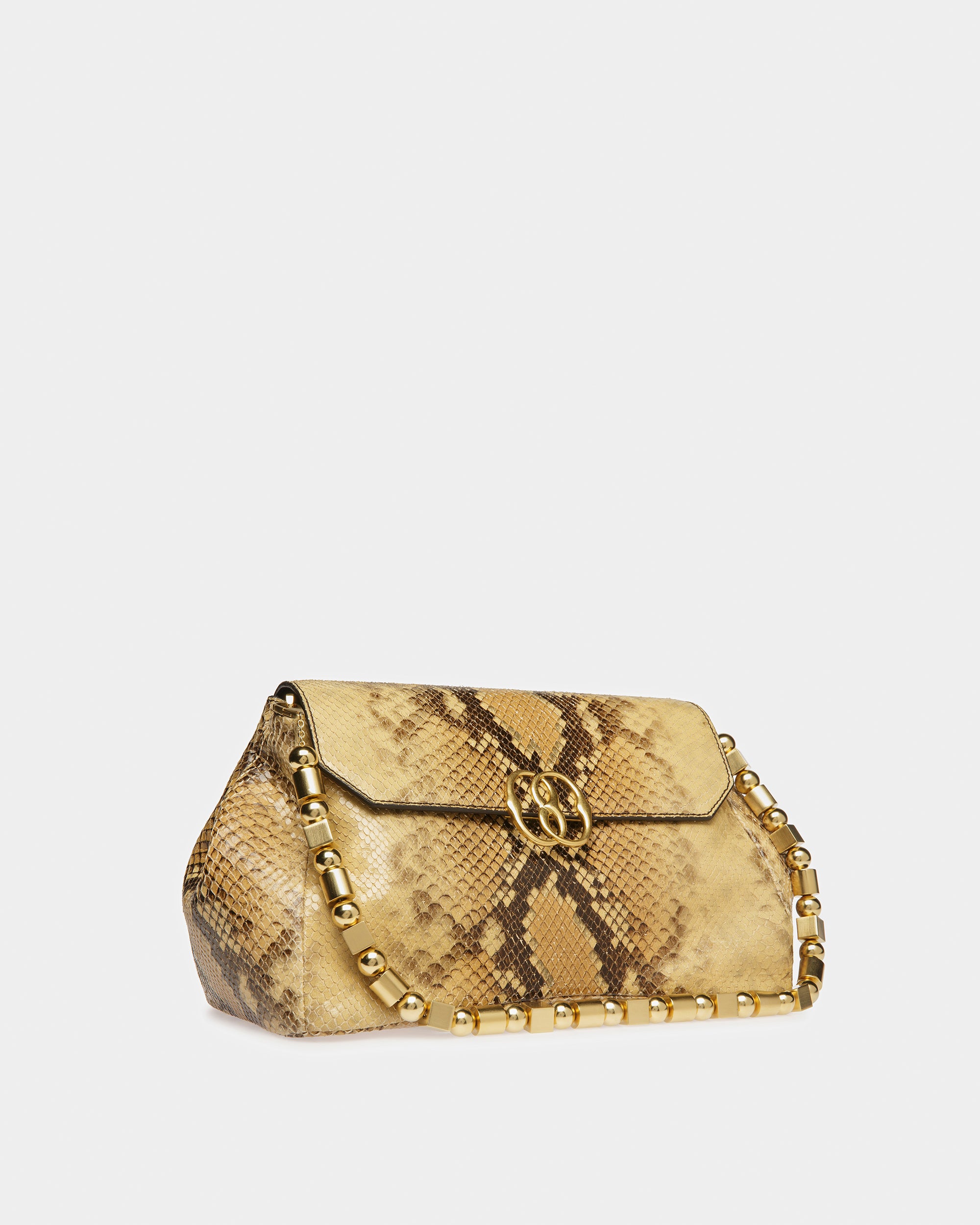 Emblem Shoulder Bag In Python Print - Women's - Bally - 04