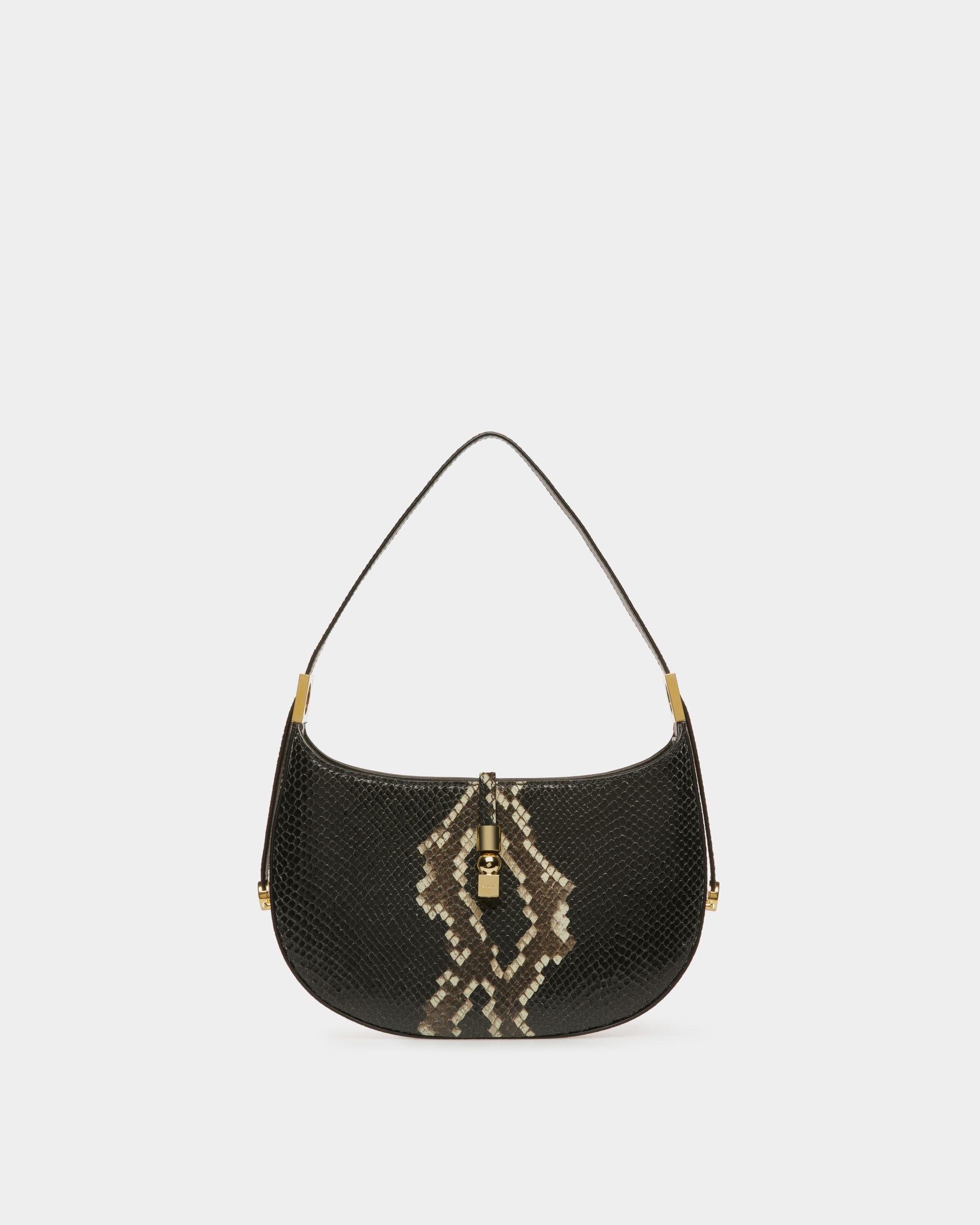 Block Shoulder Bag In Python Print - Women's - Bally - 01