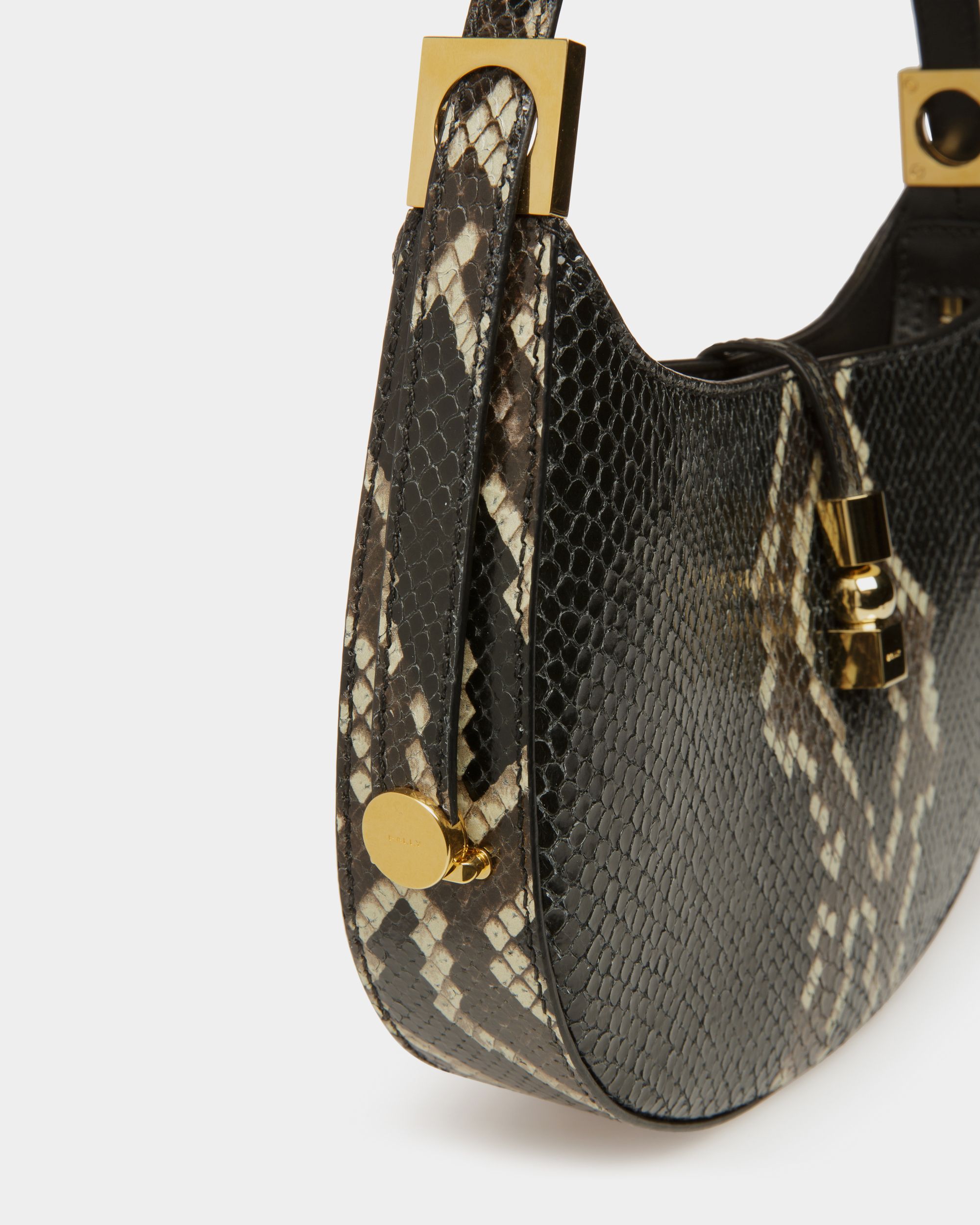 Block Shoulder Bag In Python Print - Women's - Bally - 05