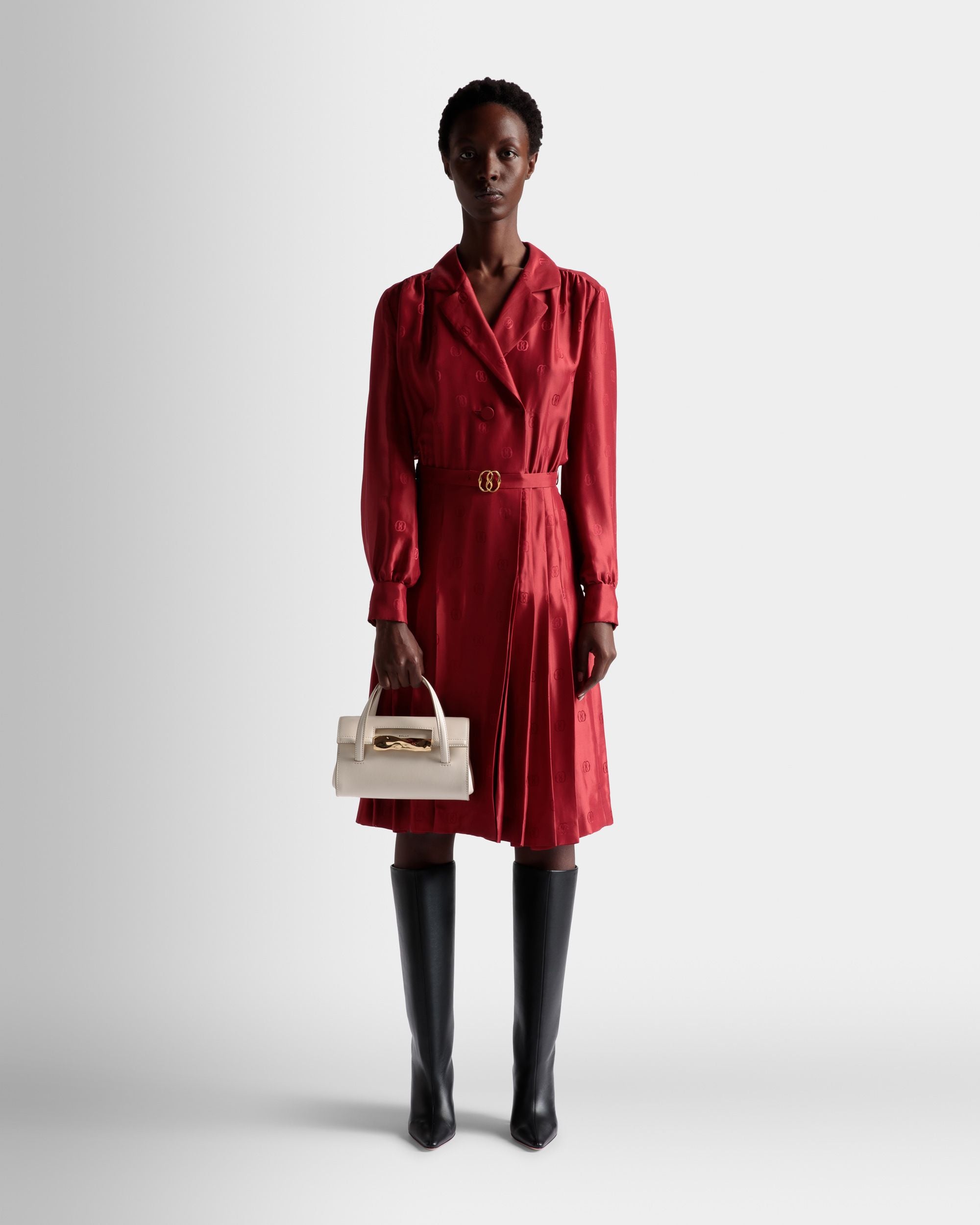 Baroque Minibag In Bone Leather - Women's - Bally - 02