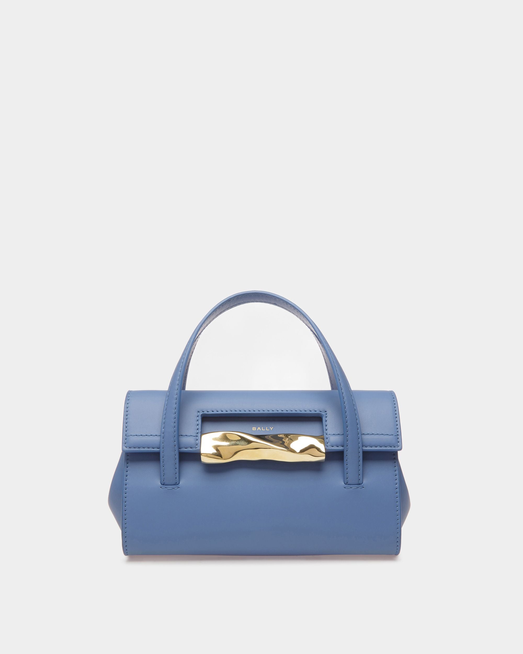 Baroque Minibag In Blue Kiss Leather - Women's - Bally - 01