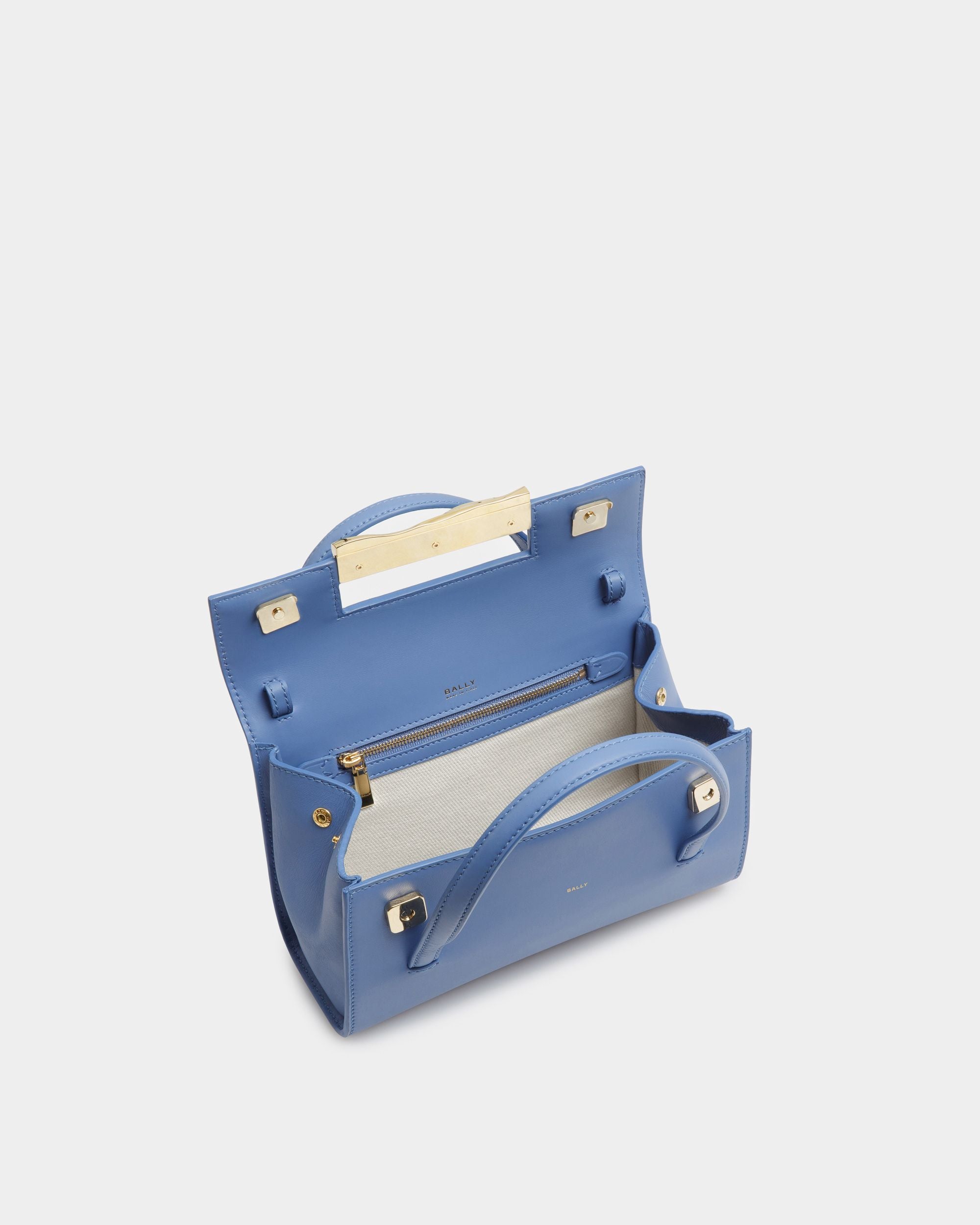 Baroque Minibag In Blue Kiss Leather - Women's - Bally - 05