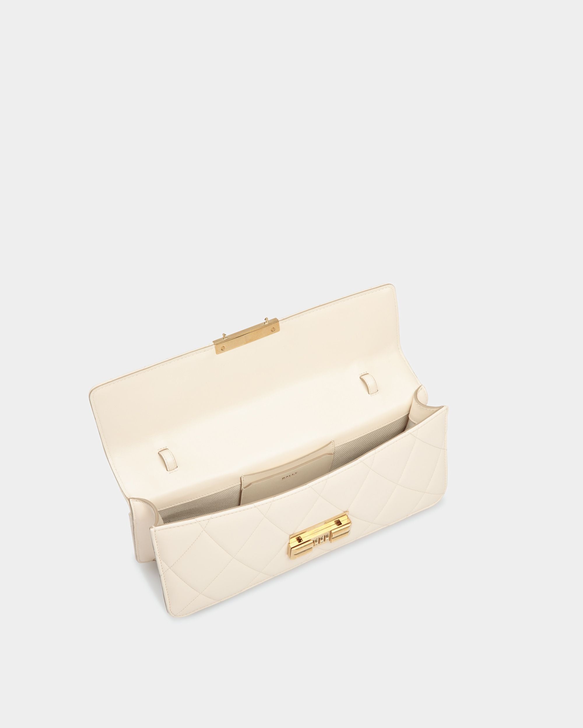 Logo Crossbody Large In Bone Leather - Women's - Bally - 05