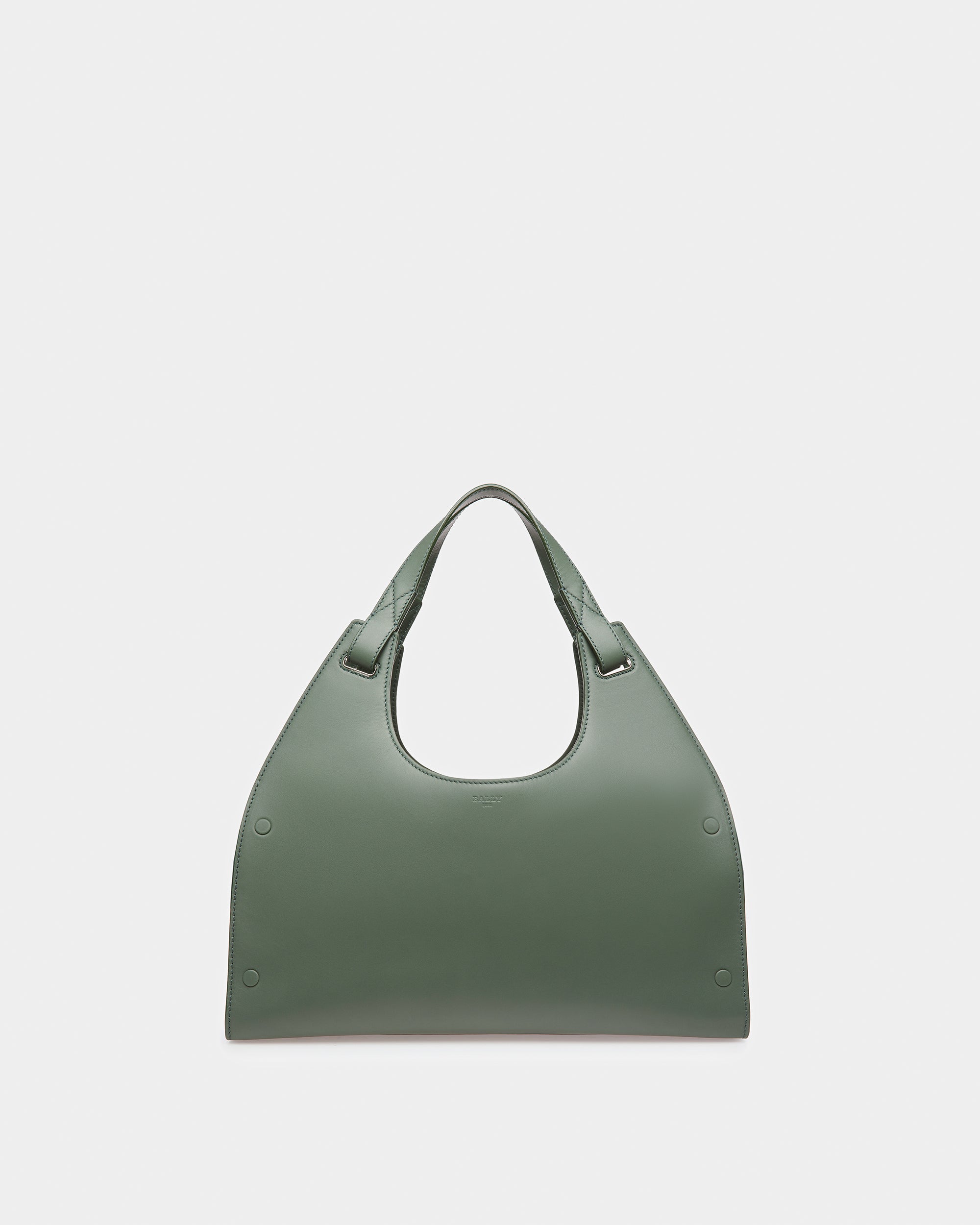 Ahres Leather Shoulder Bag In Sage - Women's - Bally - 01