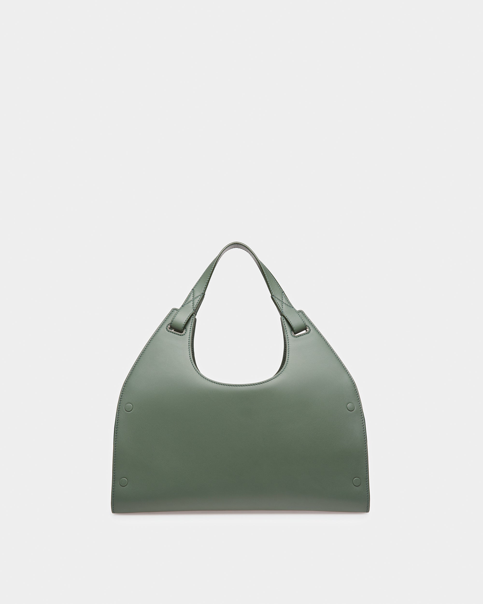 Ahres Leather Shoulder Bag In Sage - Women's - Bally - 03