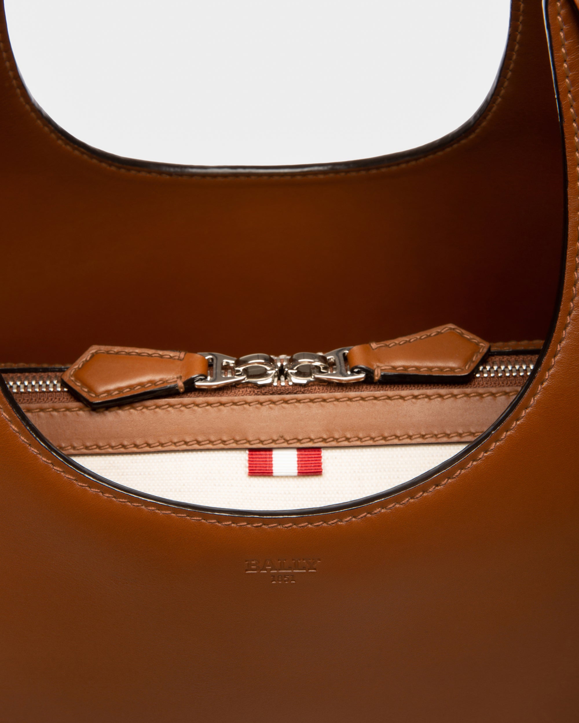 Ahres Leather Shoulder Bag In Brown - Women's - Bally - 05