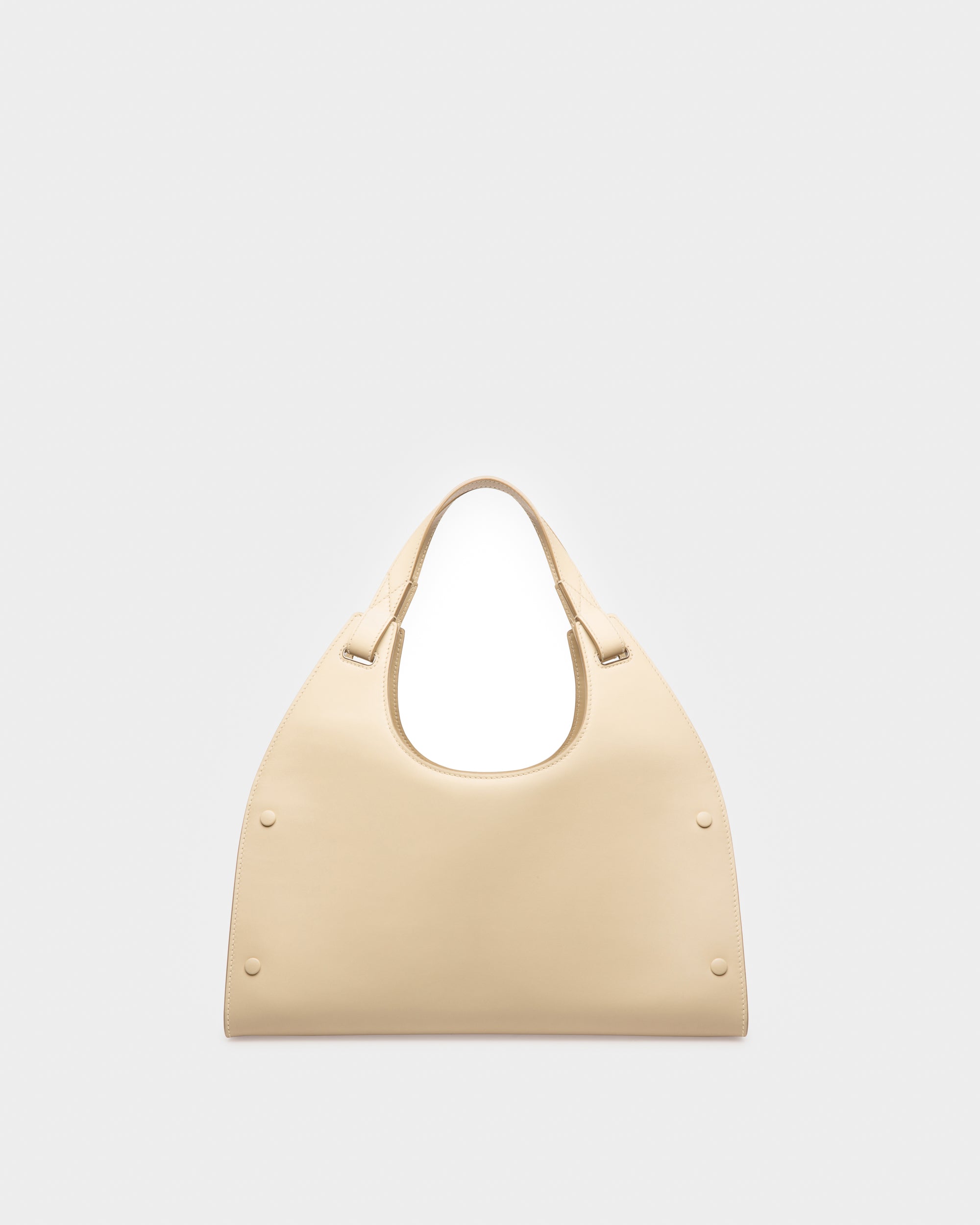 Ahres Leather Shoulder Bag In Light Beige - Women's - Bally - 03
