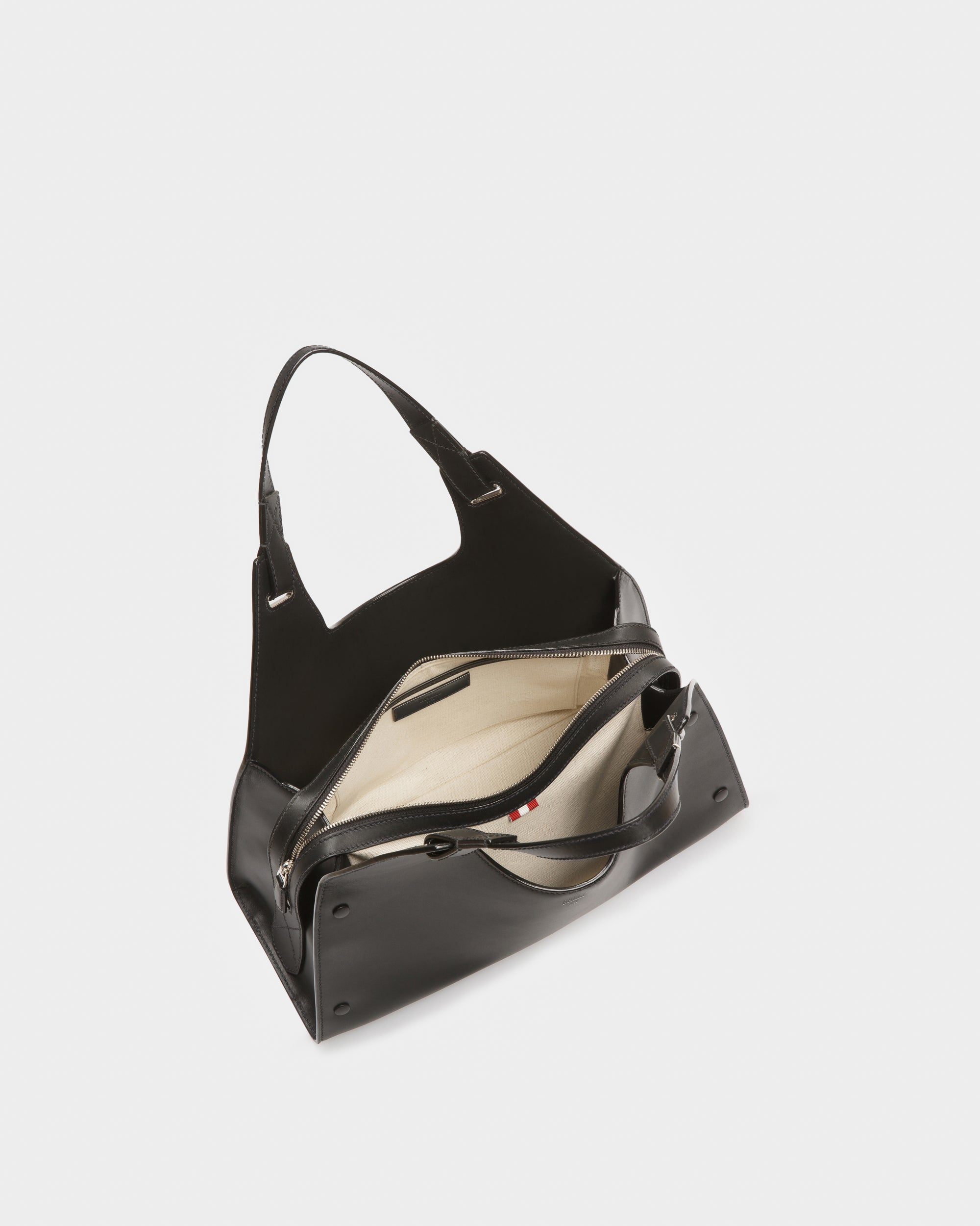 Ahres Leather Shoulder Bag In Black - Women's - Bally - 04