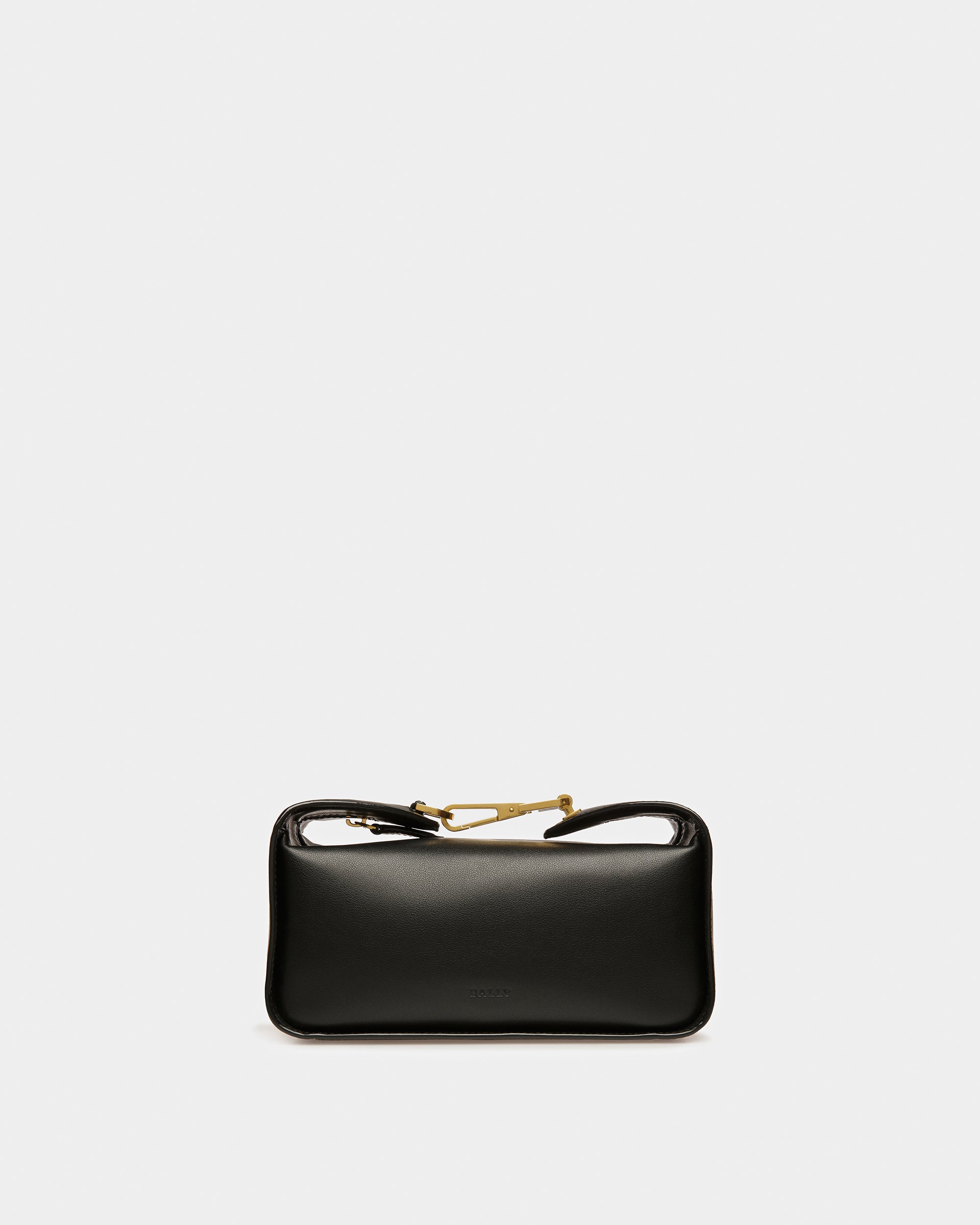 B-Hook Leather Shoulder Bag In Black - Women's - Bally - 01