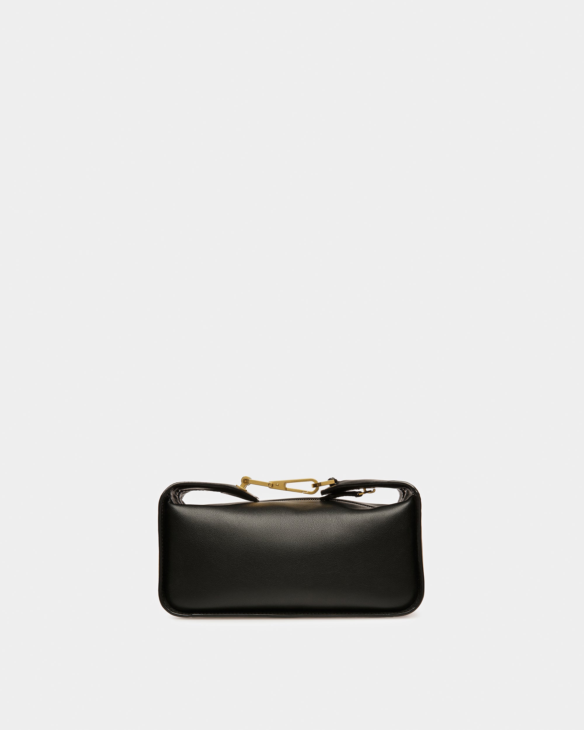 B-Hook Leather Shoulder Bag In Black - Women's - Bally - 03