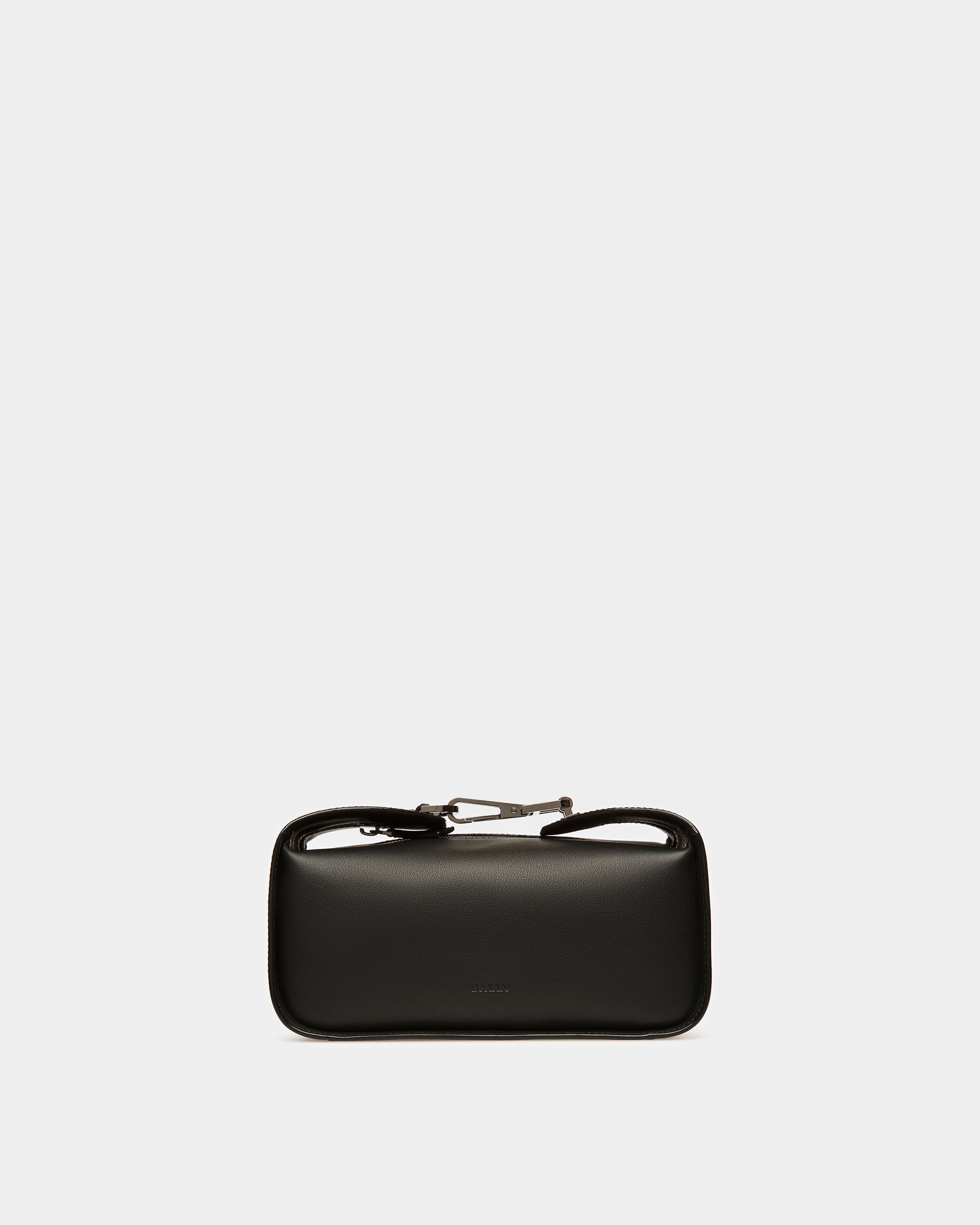B-Hook Leather Shoulder Bag In Black - Women's - Bally - 01