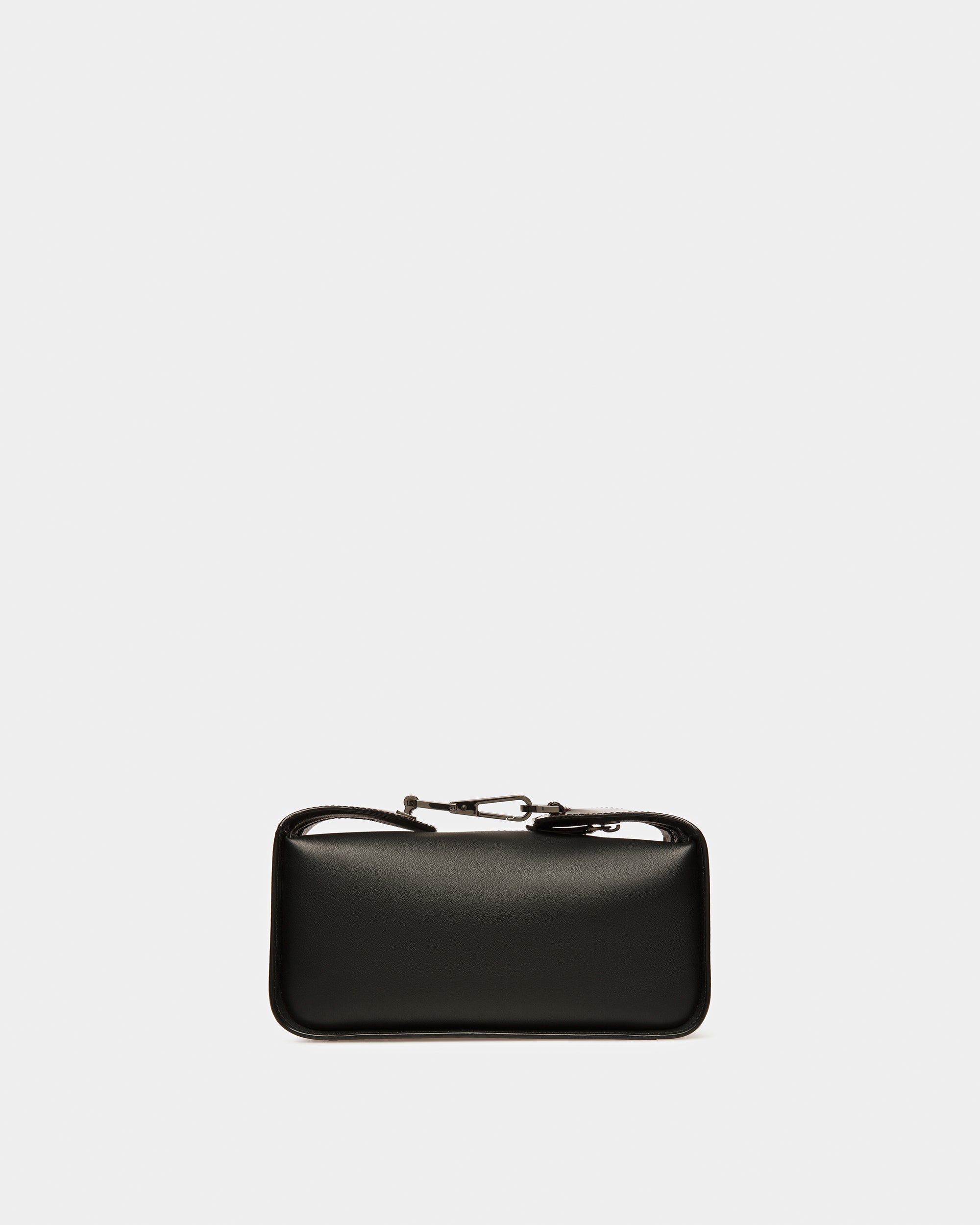 B-Hook Leather Shoulder Bag In Black - Women's - Bally - 03