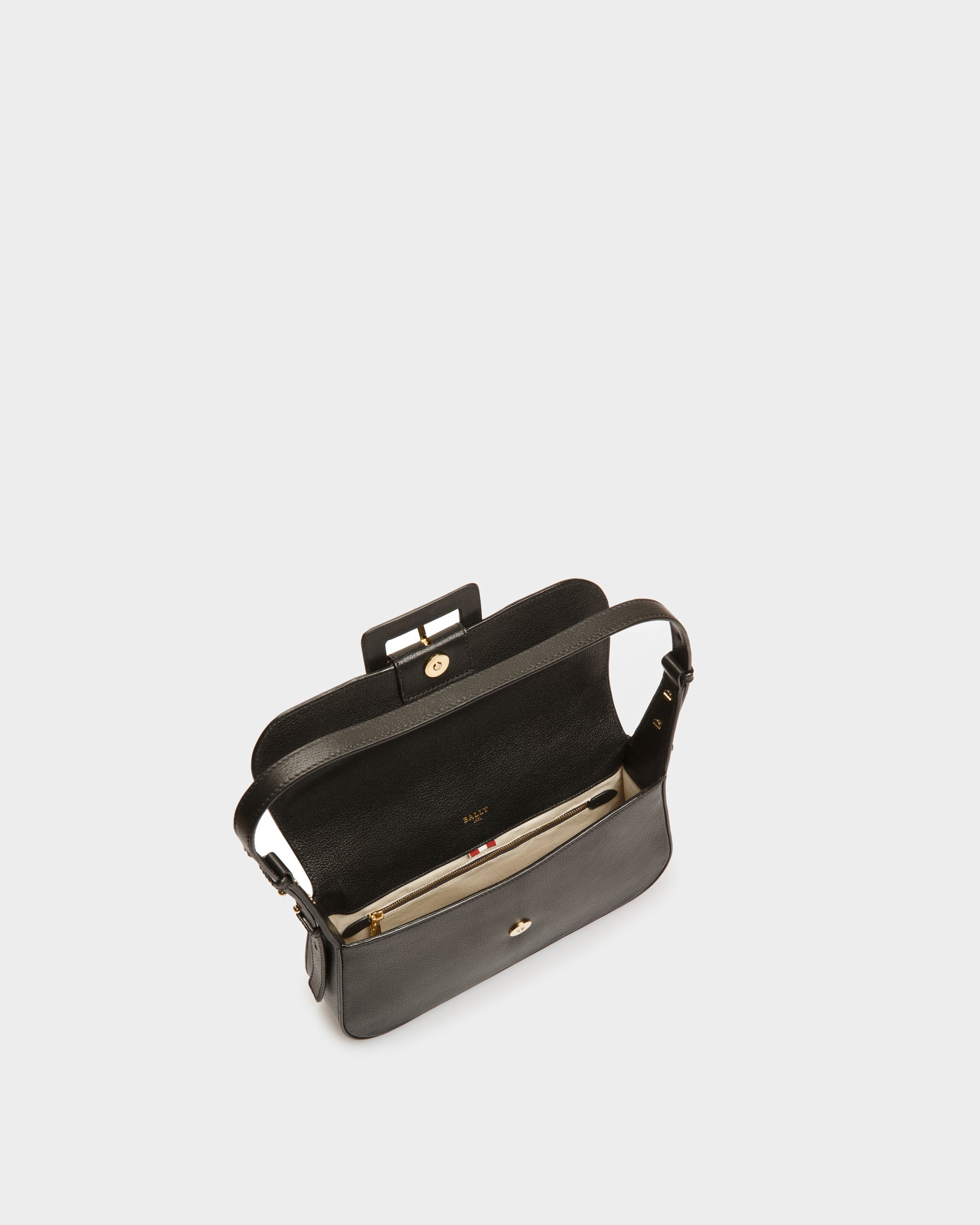 Jadha Leather Shoulder Bag In Black - Women's - Bally - 04