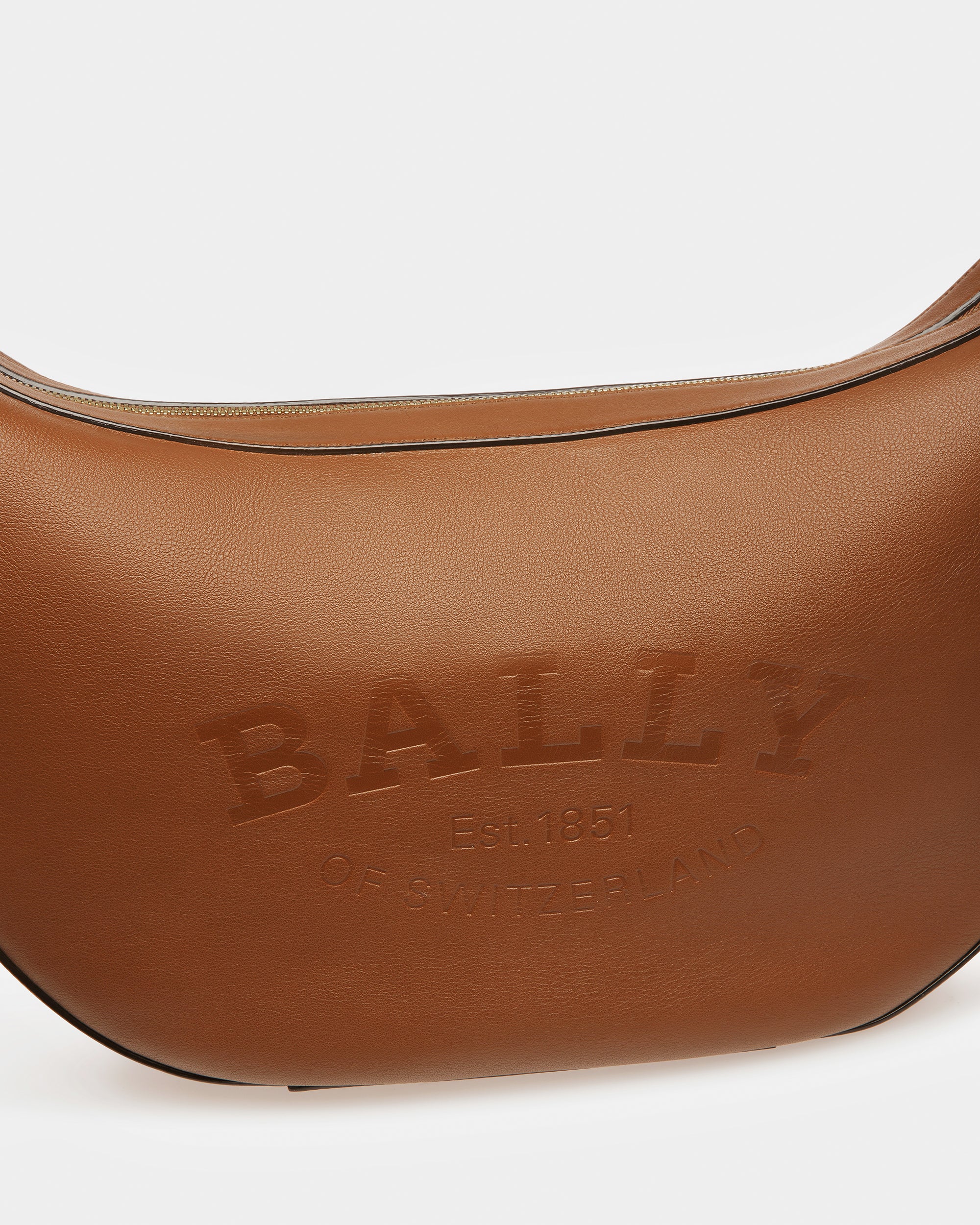Charo Leather Shoulder Bag In Brown - Women's - Bally - 05