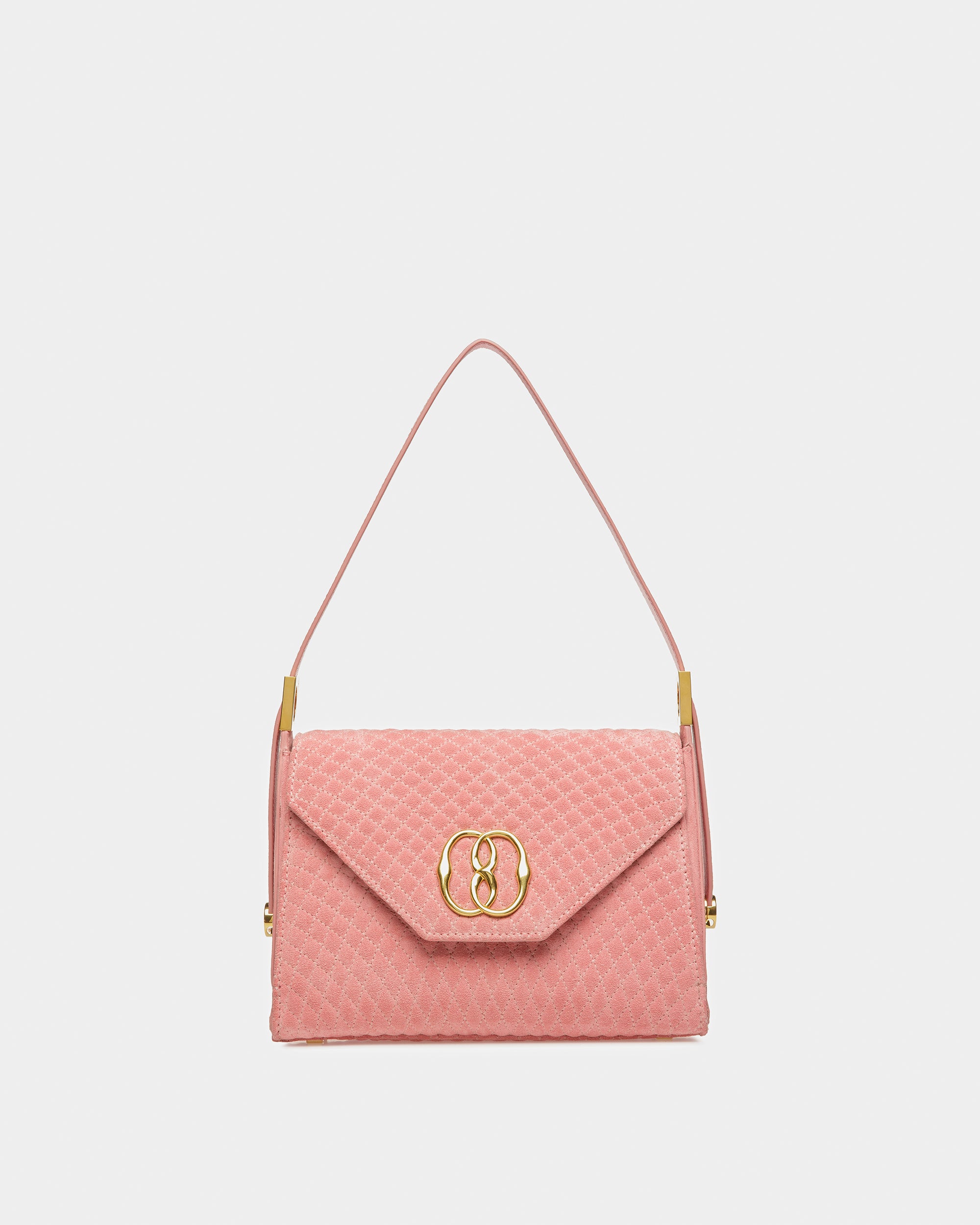 Emblem Top Handle In Quilted Suede - Women's - Bally - 01