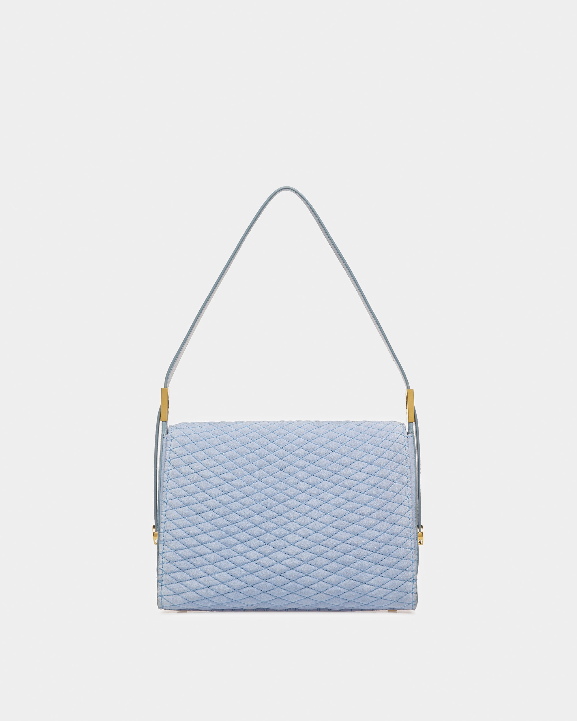 Emblem Top Handle In Quilted Suede - Women's - Bally - 03