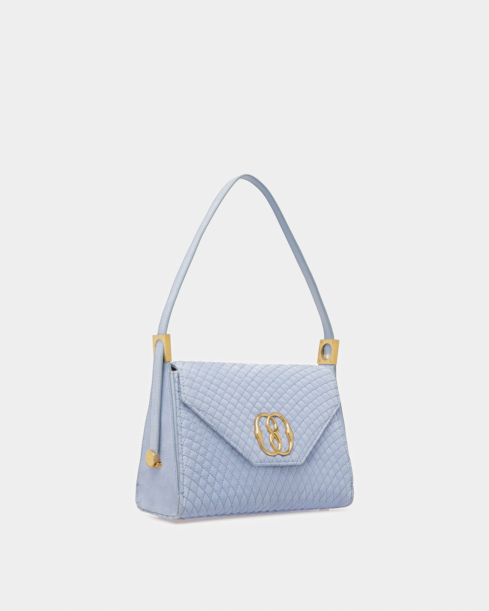 Emblem Top Handle In Quilted Suede - Women's - Bally - 04