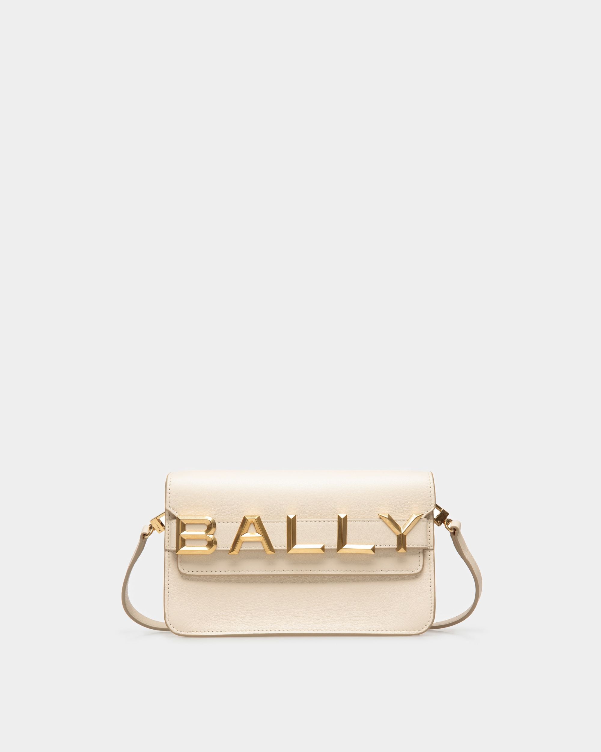 Logo Crossbody In Bone Leather - Women's - Bally - 01