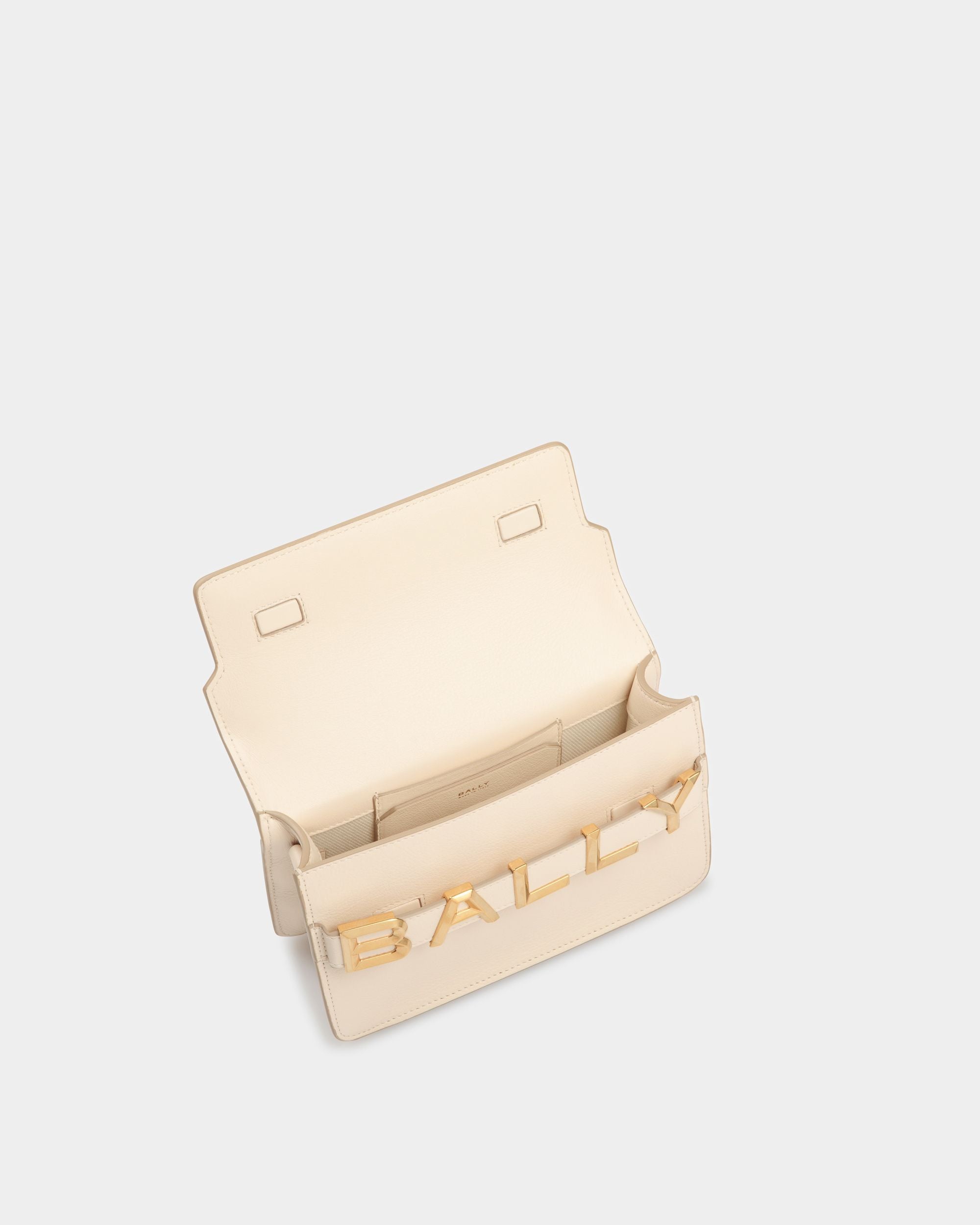 Logo Crossbody In Bone Leather - Women's - Bally - 04