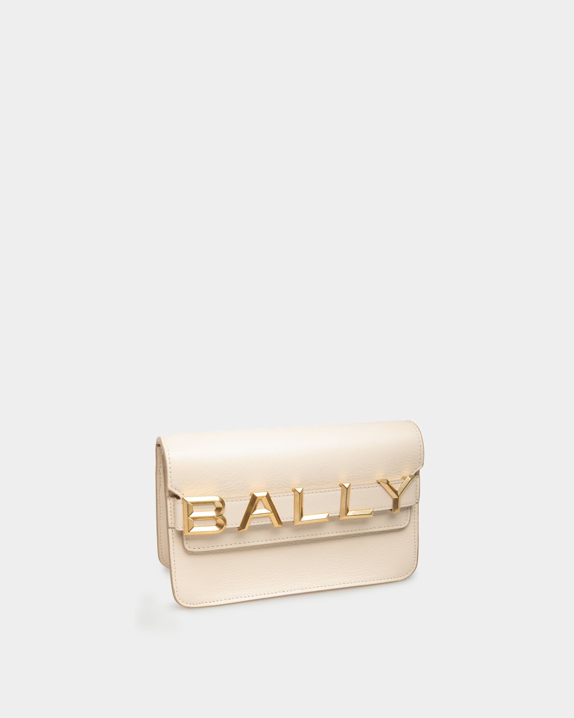 Logo Crossbody In Bone Leather - Women's - Bally - 05