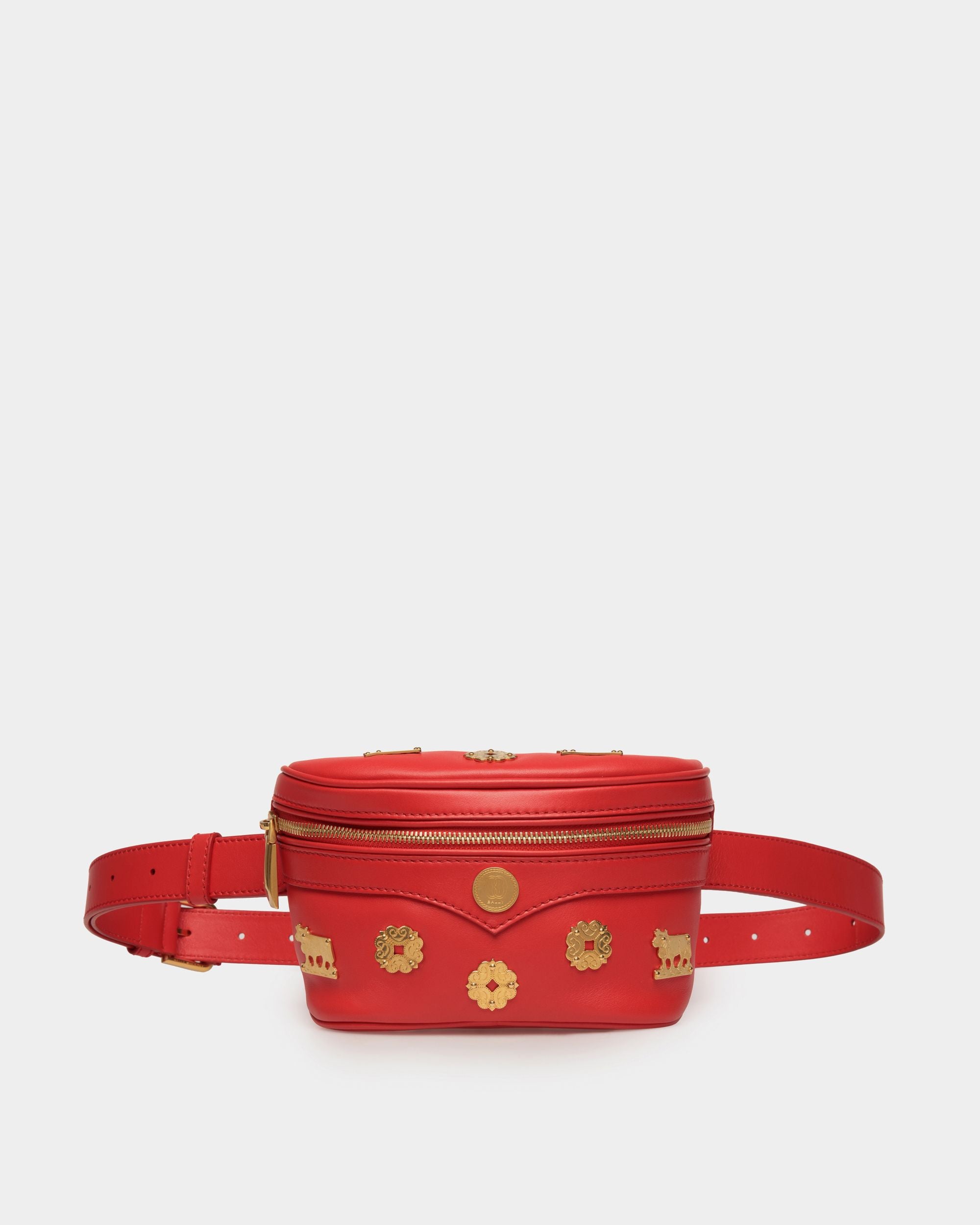 Mountain Belt Bag  in Red Leather - Women's - Bally - 01