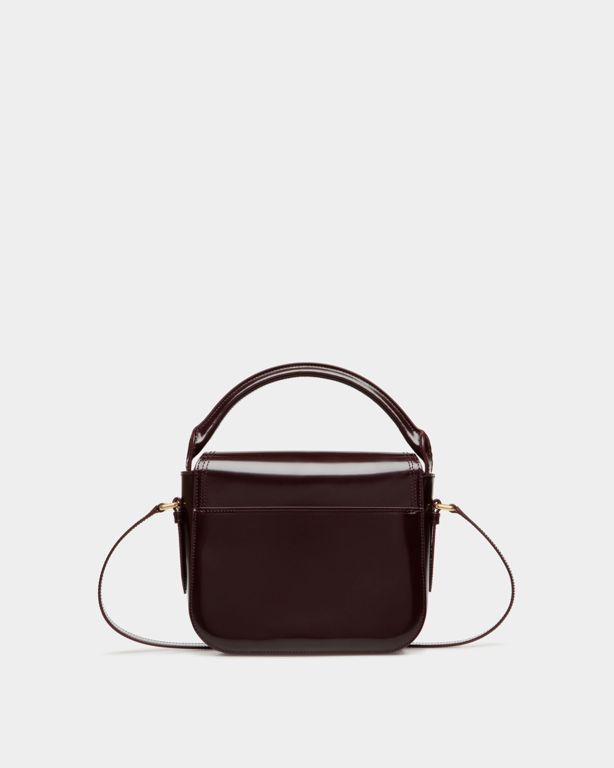 Beckett Minibag In Deep Burgundy Brushed Leather - Women's - Bally - 03