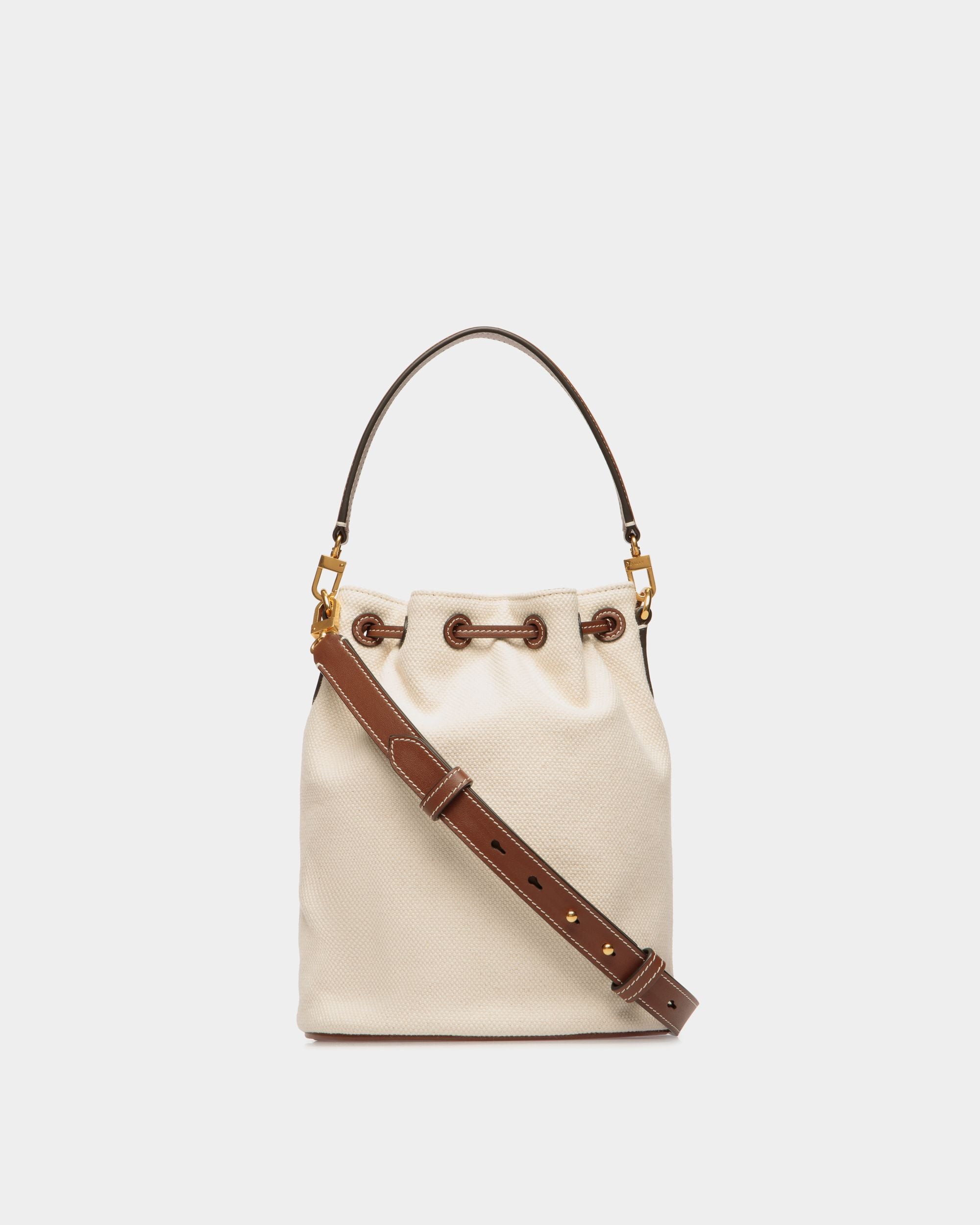 Akelei Bucket Bag in Natural Canvas - Women's - Bally - 03
