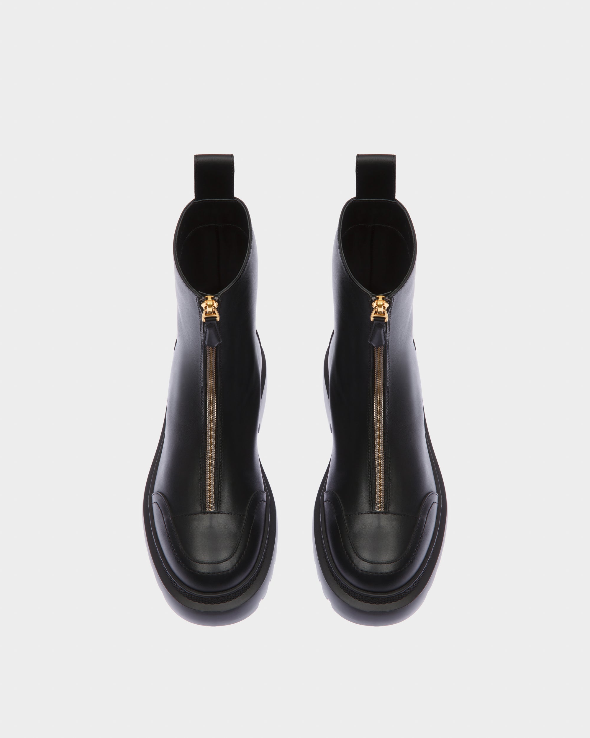 Giuli Leather Booties In Black - Women's - Bally - 02