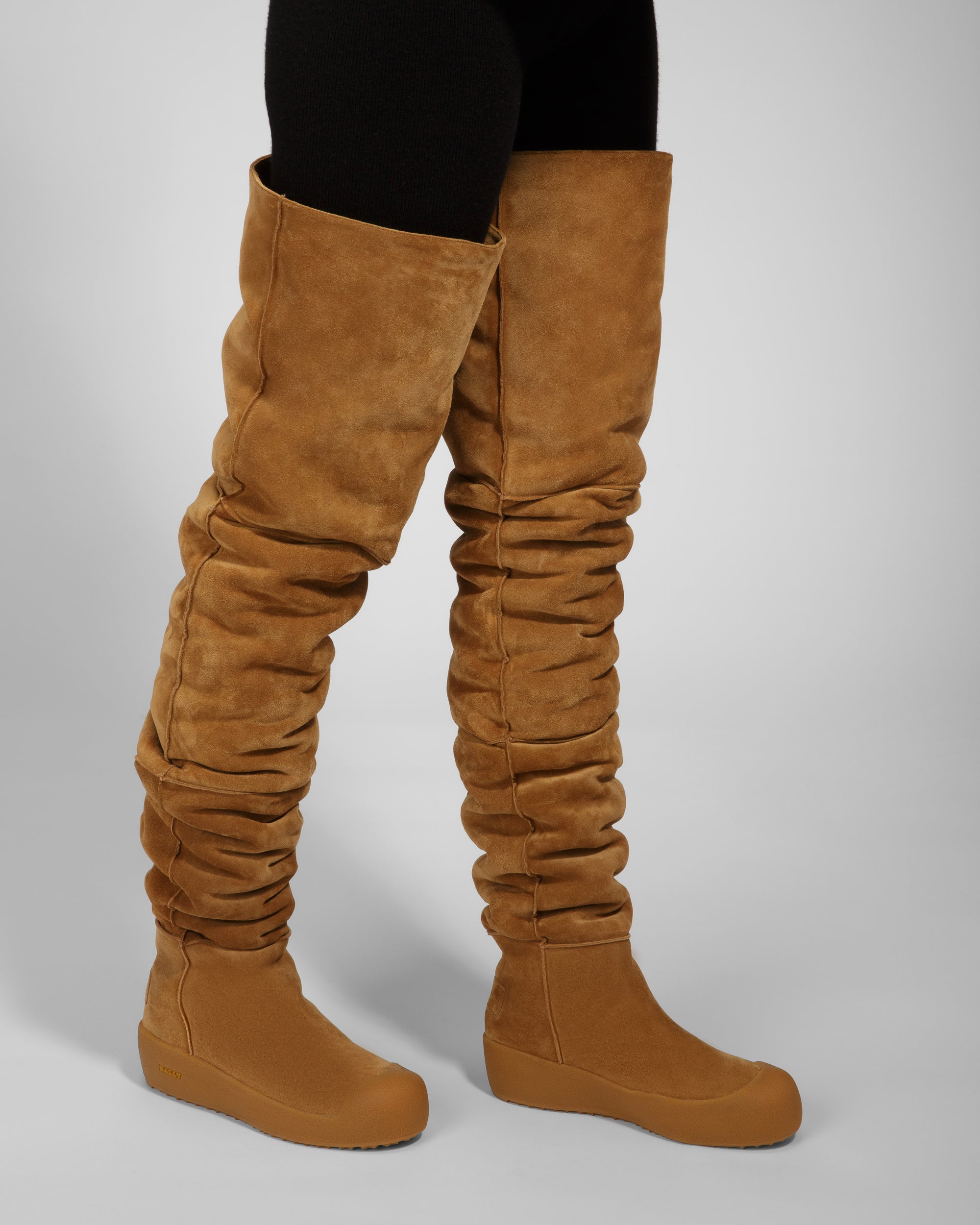 Cortina Leather Long Boots In Camel - Women's - Bally - 01