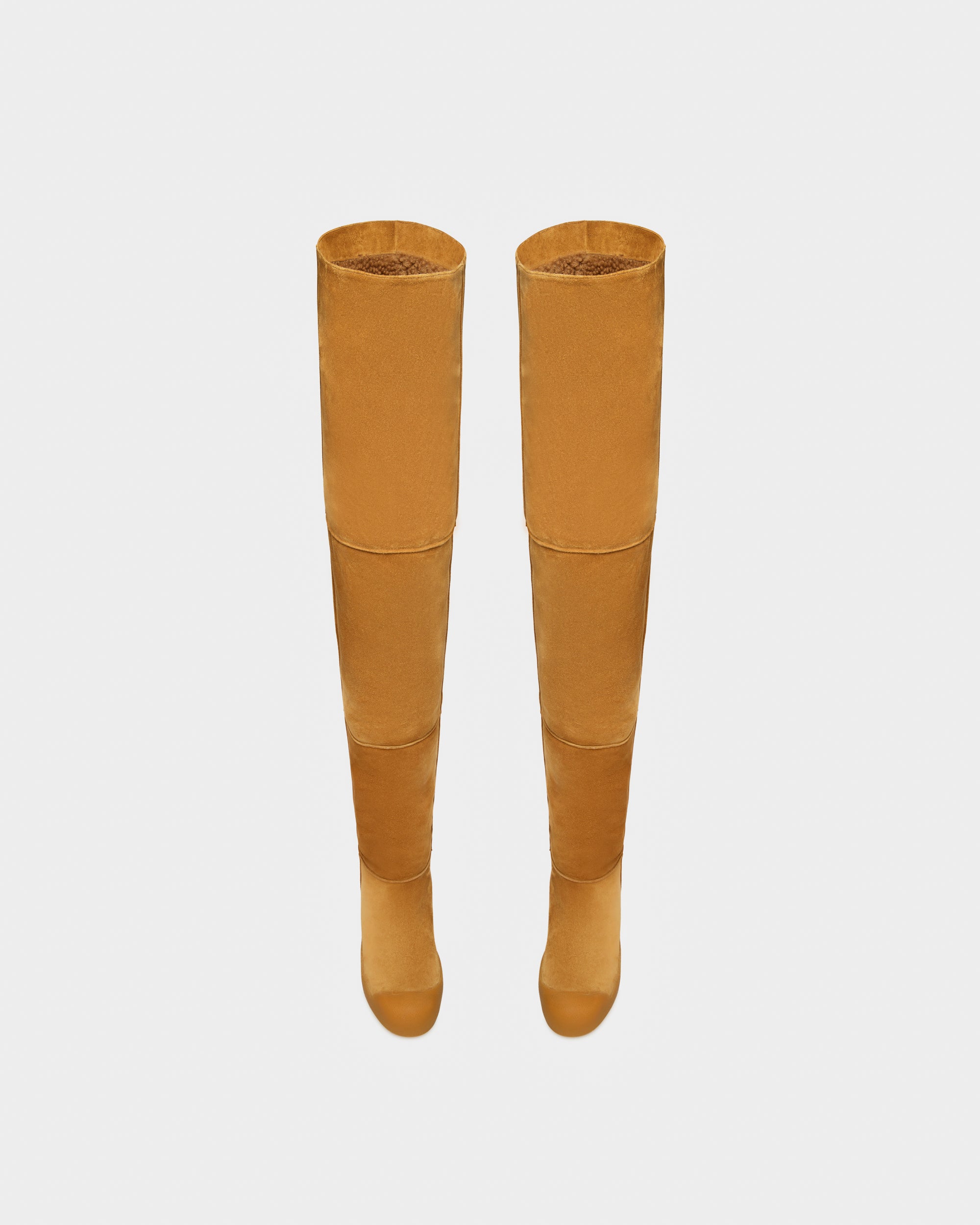 Cortina Leather Long Boots In Camel - Women's - Bally - 03