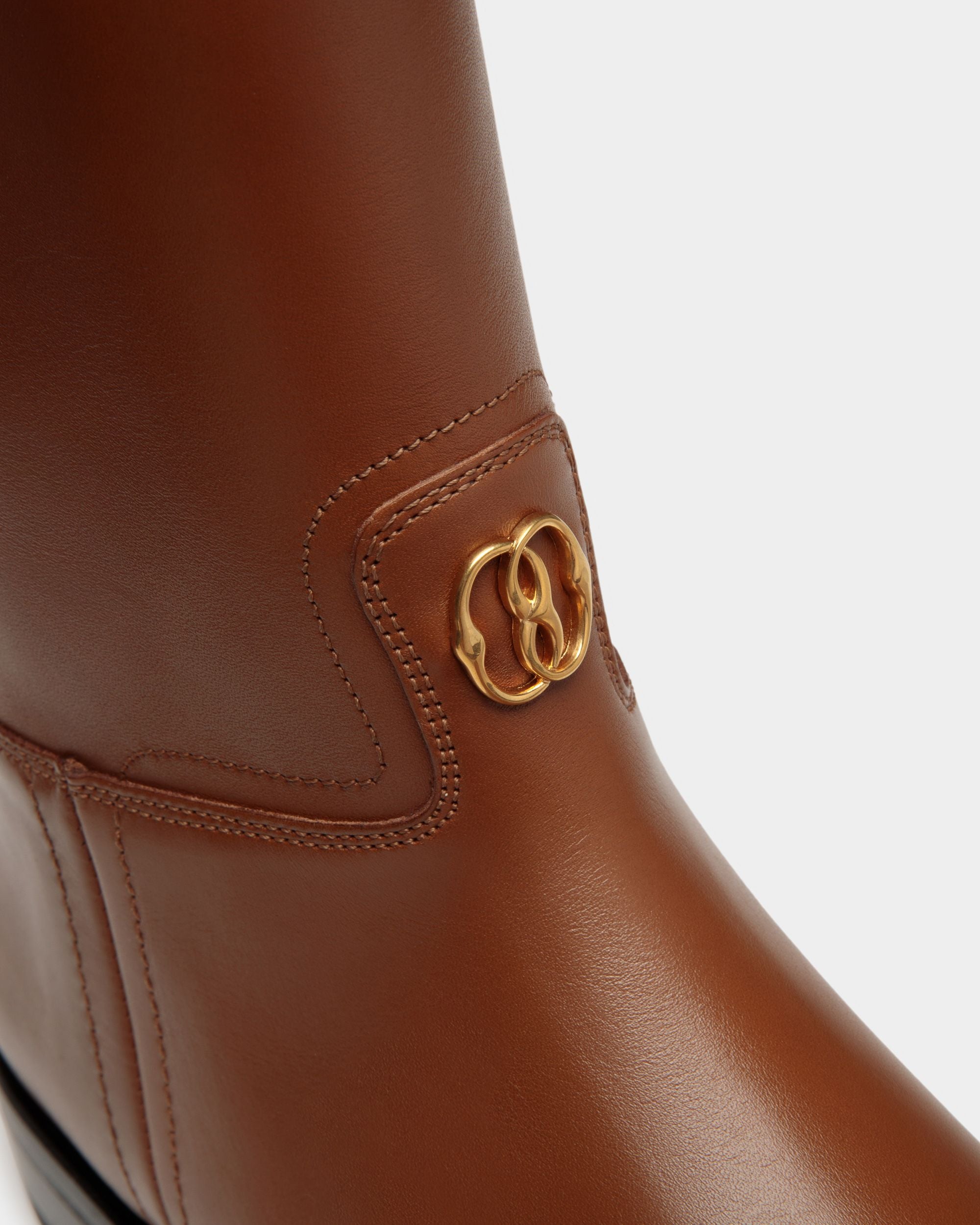 Huntington Long Boots In Brown Leather - Women's - Bally - 05