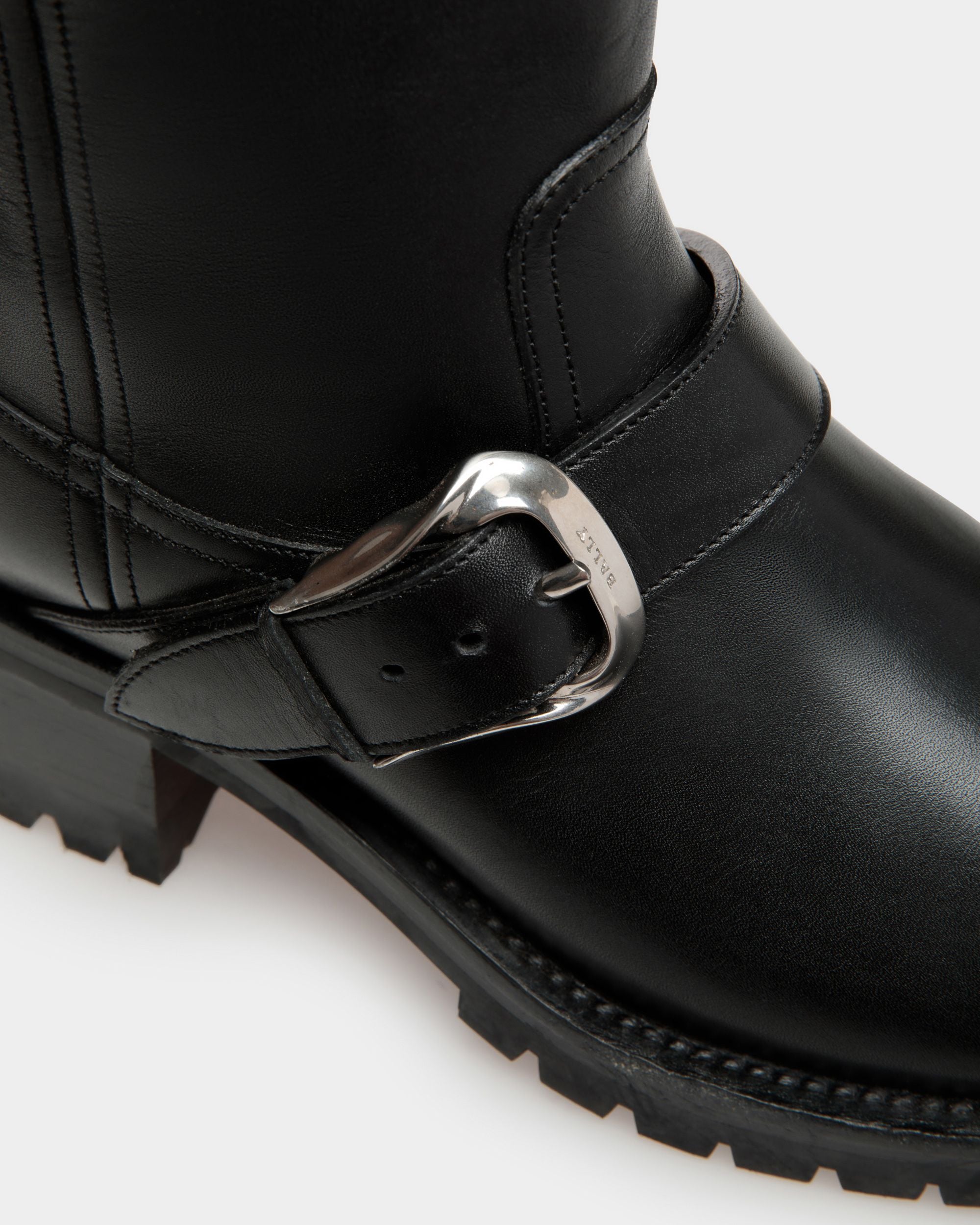 Ardis Long Boots In Black Leather - Women's - Bally - 05