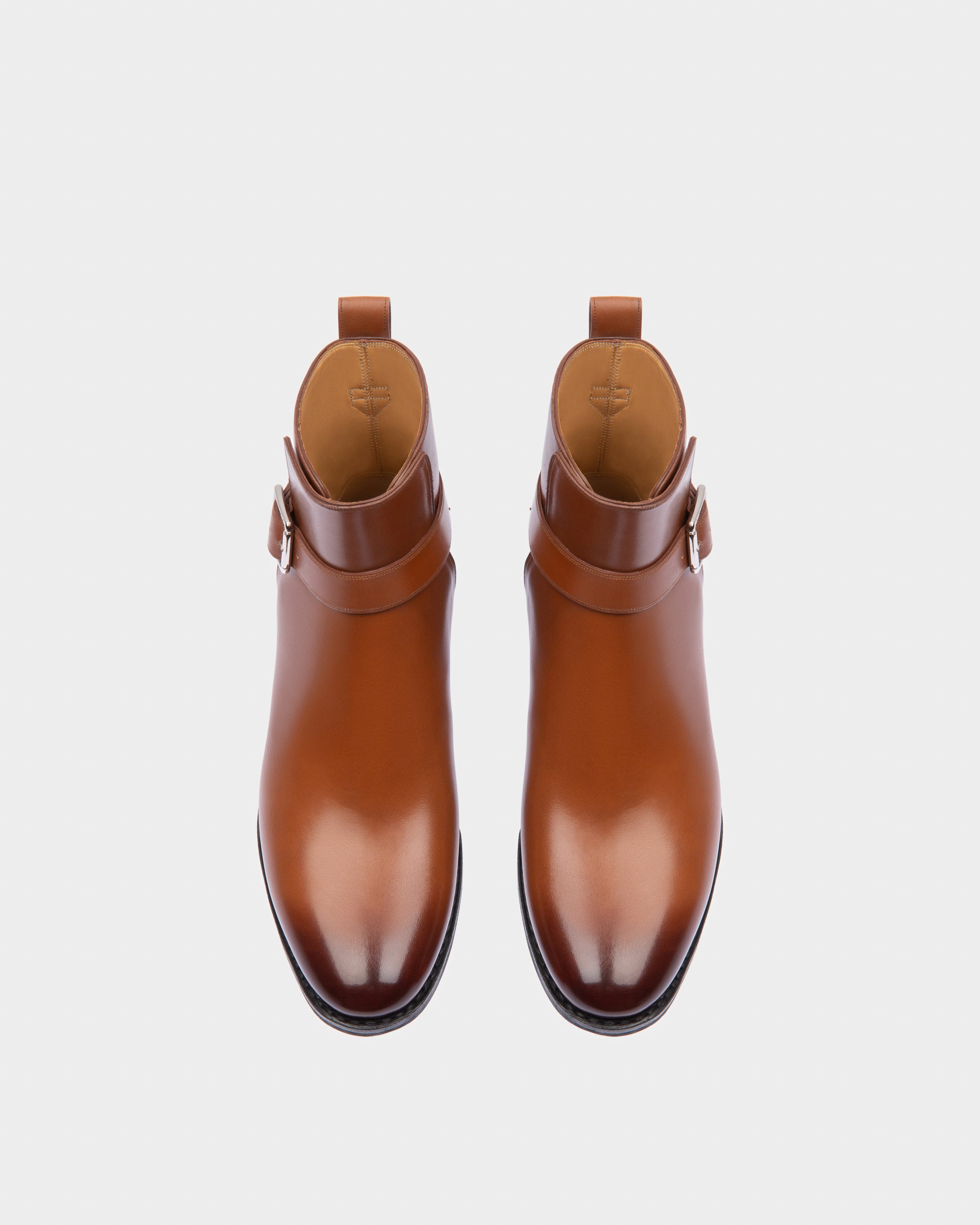 Filly Leather Booties In Brown - Women's - Bally - 02