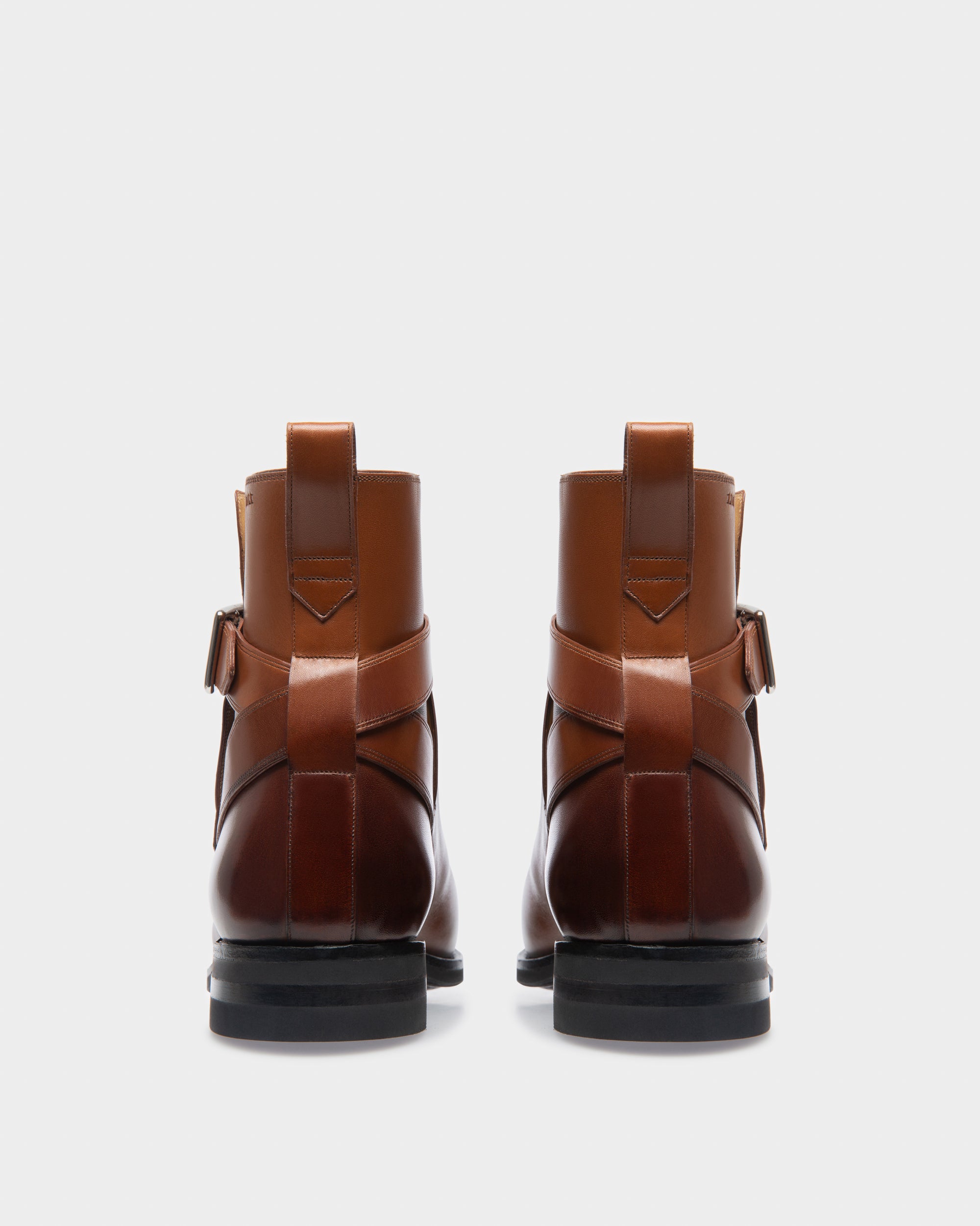 Filly Leather Booties In Brown - Women's - Bally - 04
