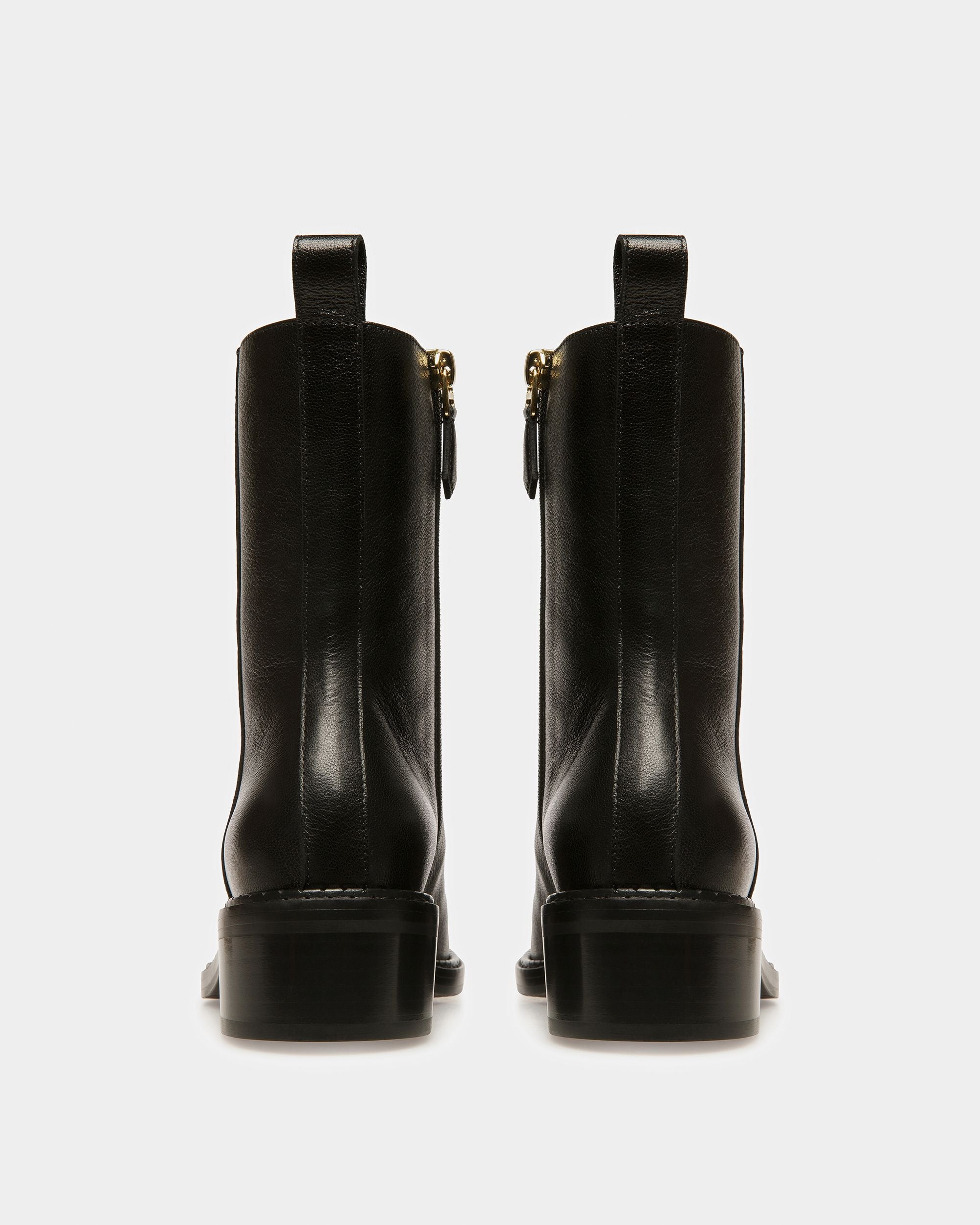 Austine Leather Boots In Black - Women's - Bally - 04