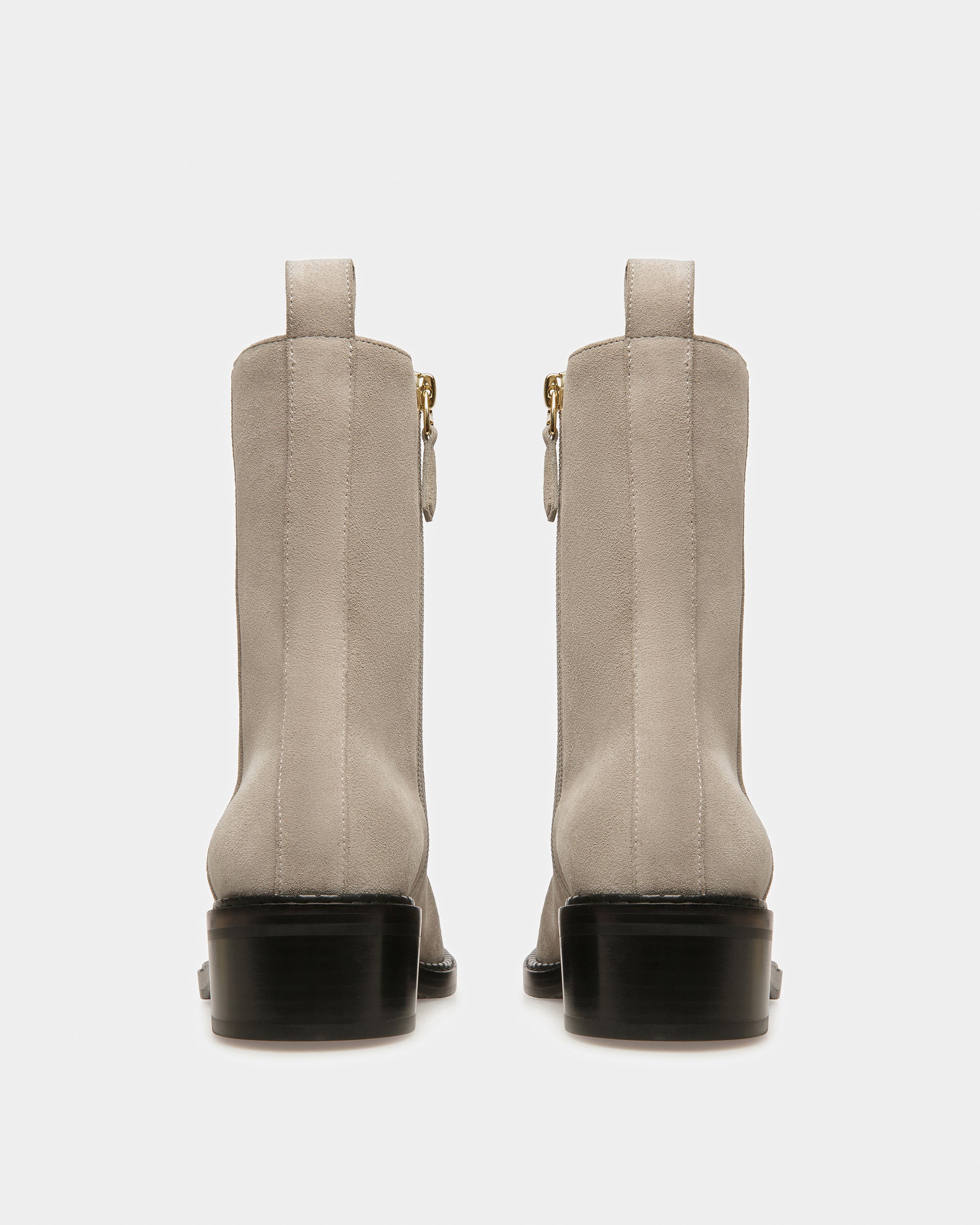 Austine Leather Boots In Stone - Women's - Bally - 04