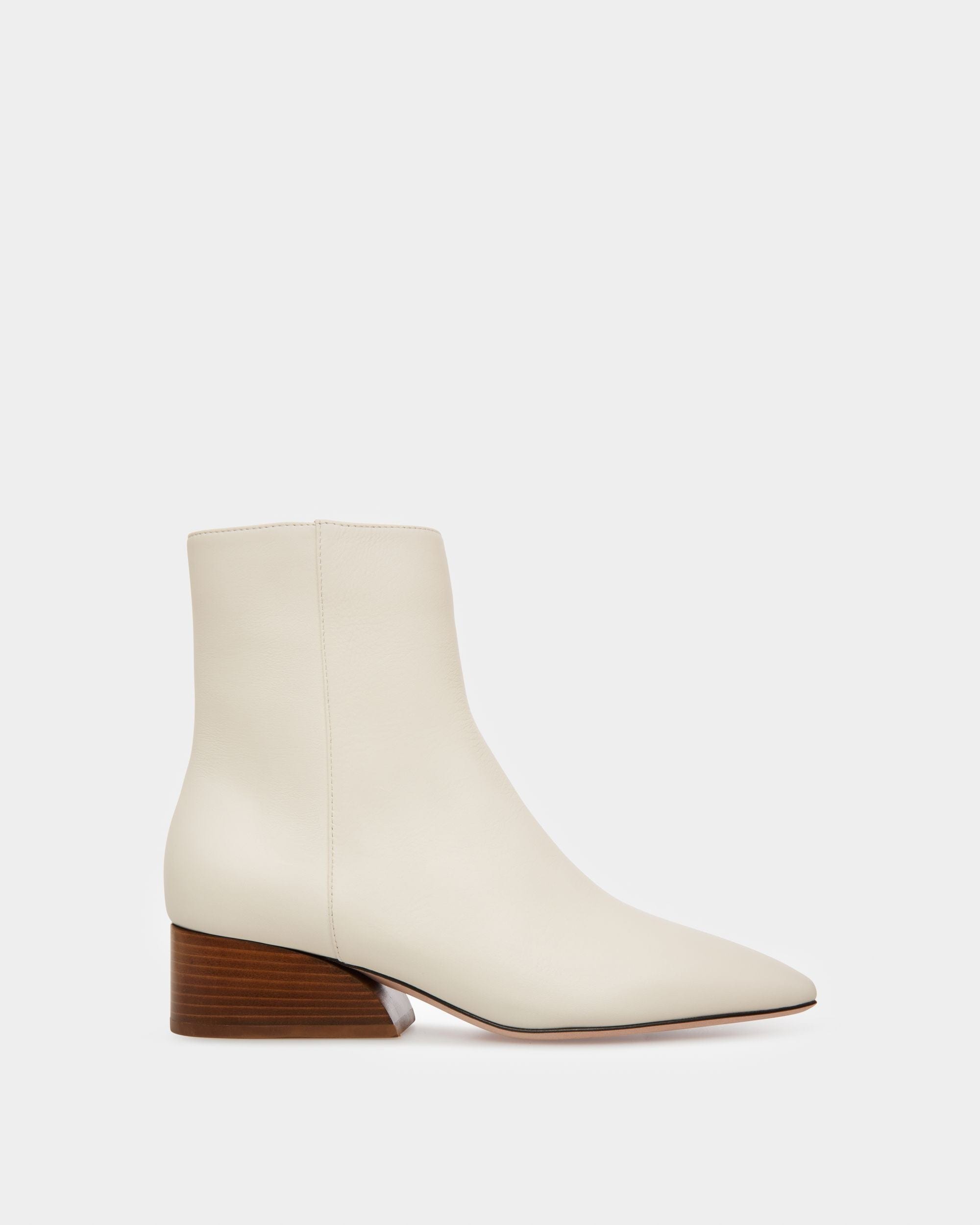 Glenda Leather Boots In Bone - Women's - Bally - 01
