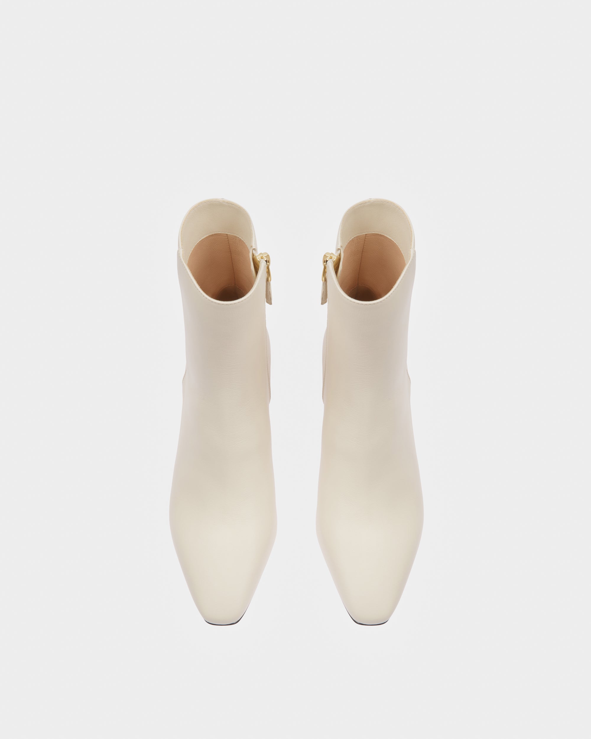 Glenda Leather Boots In Bone - Women's - Bally - 02