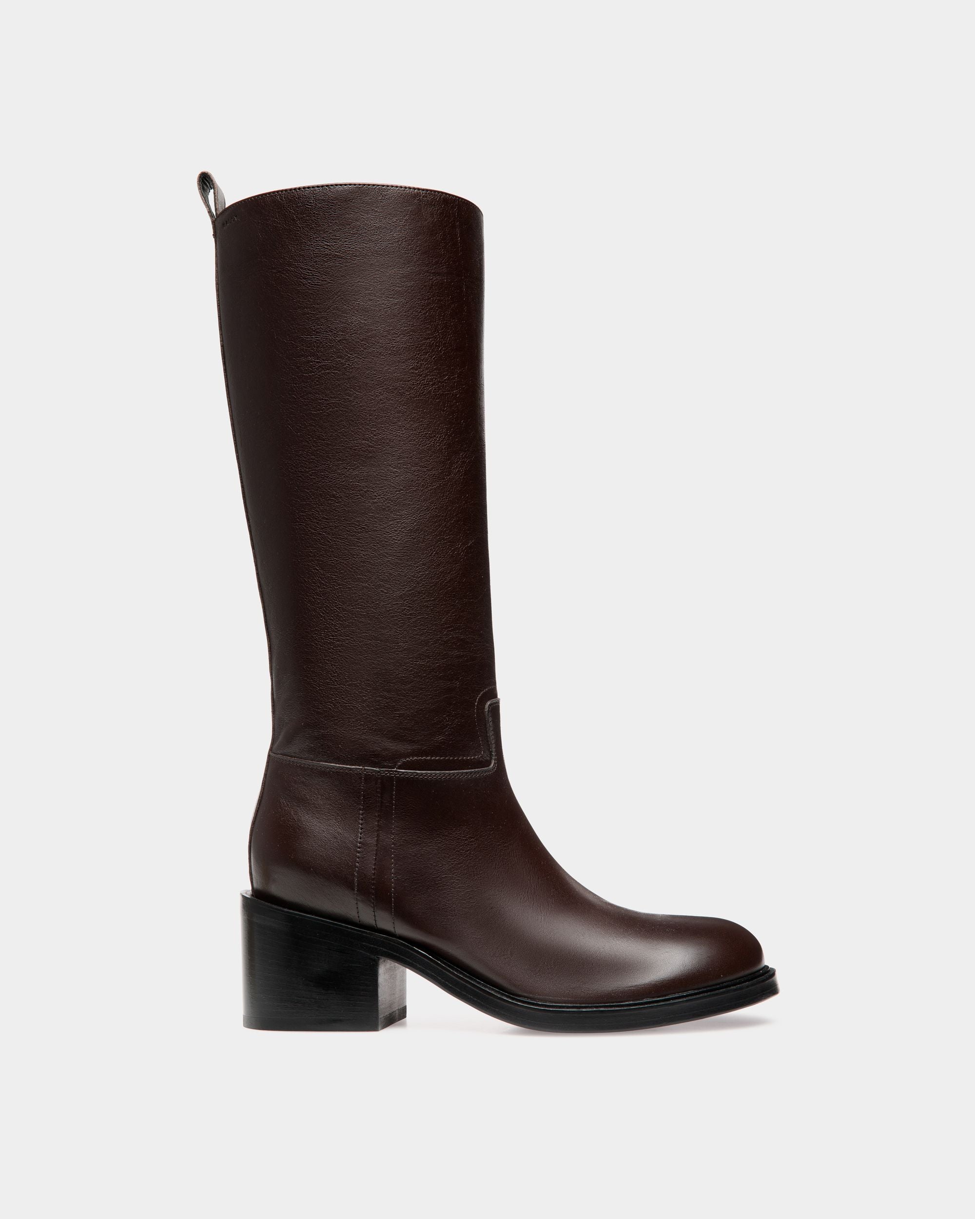Peggy Boot In Brown Leather - Women's - Bally - 01