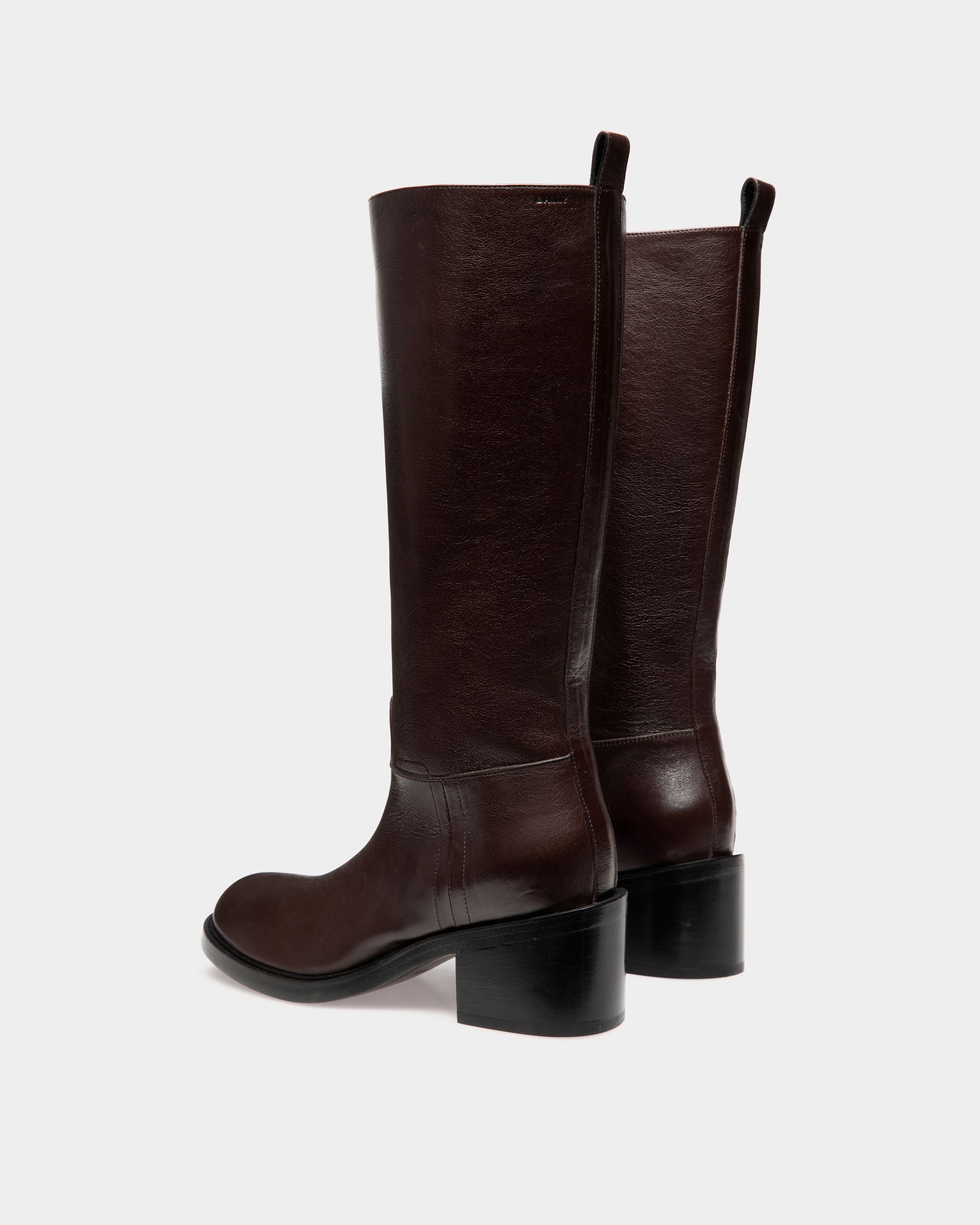 Peggy Boot In Brown Leather - Women's - Bally - 03
