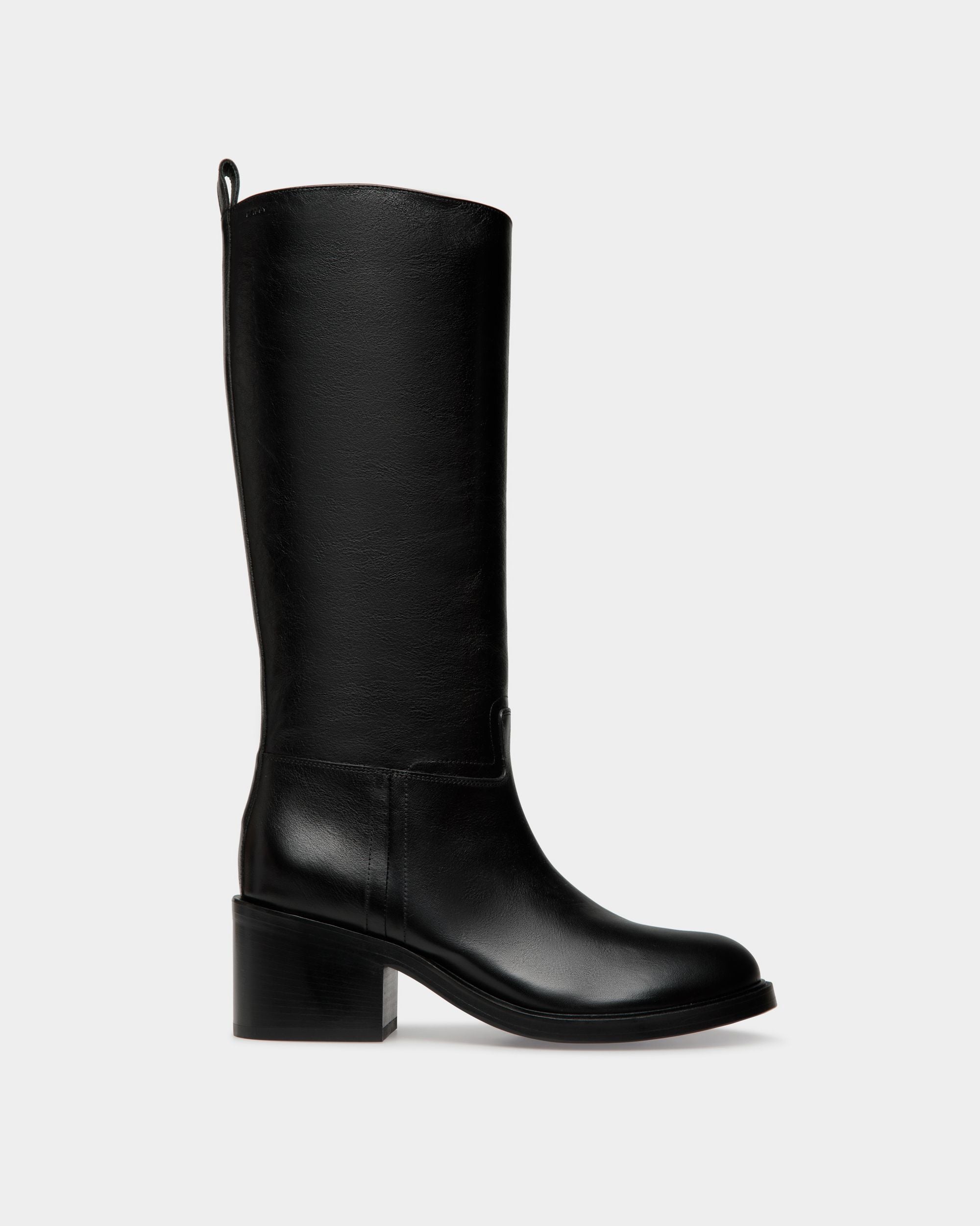 Peggy Boot in Black Leather - Women's - Bally - 01