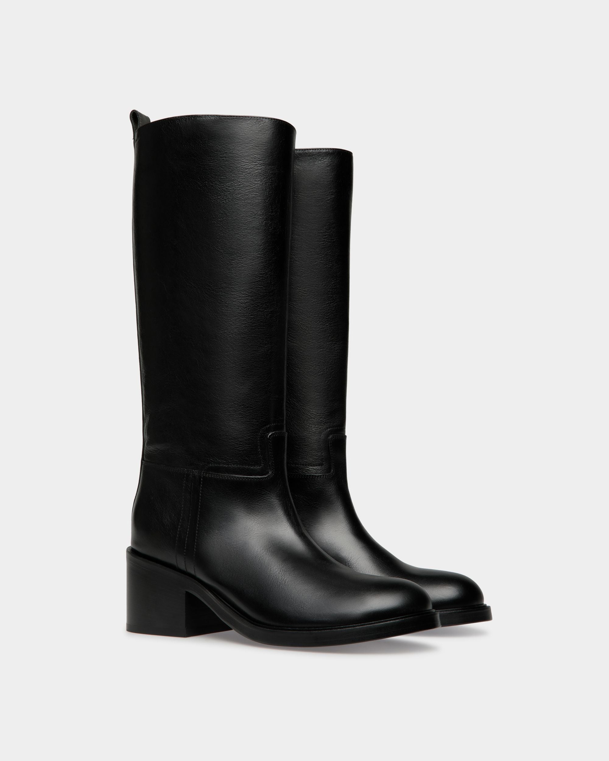 Peggy Boot in Black Leather - Women's - Bally - 03