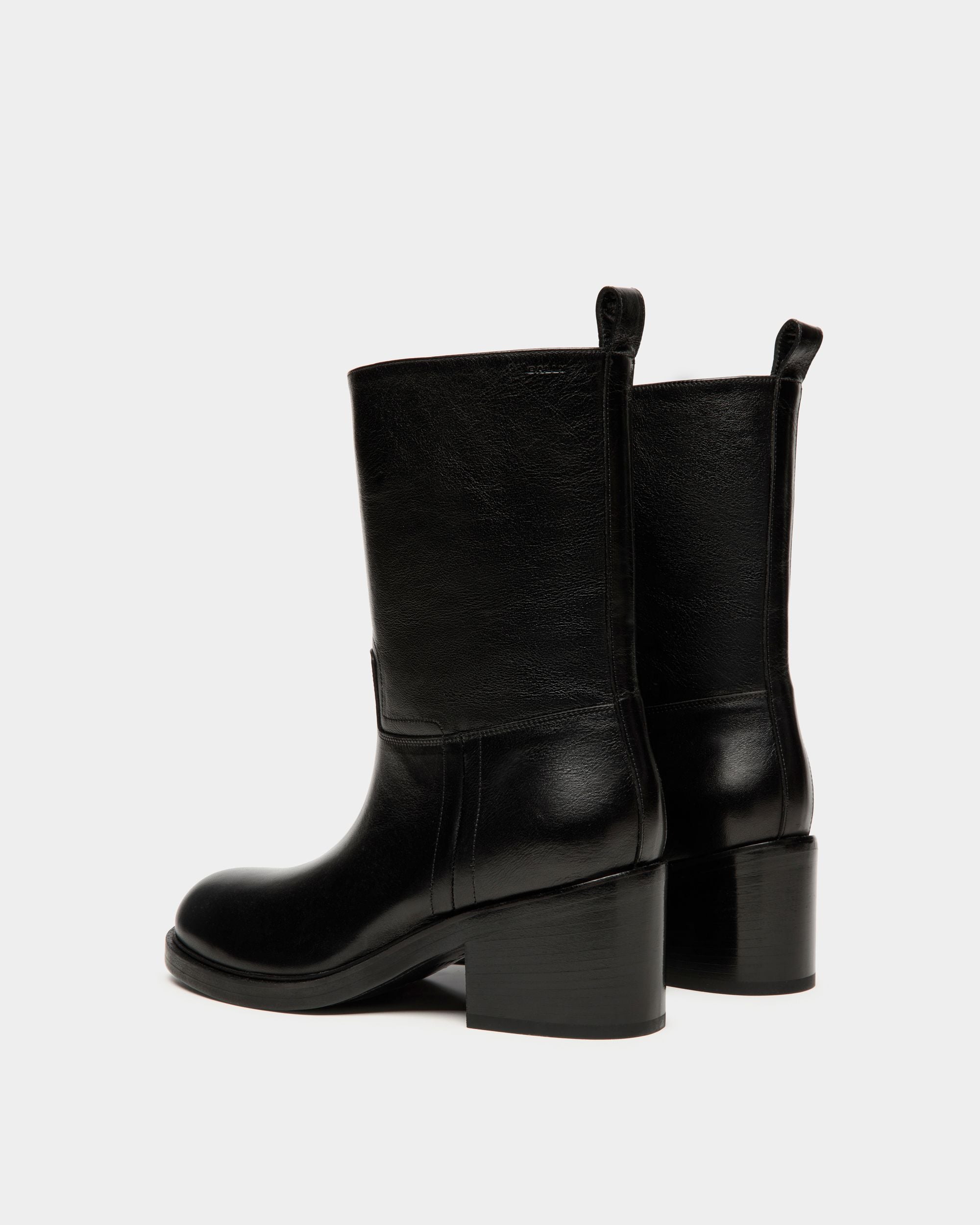 Peggy Bootie In Black Leather - Women's - Bally - 03