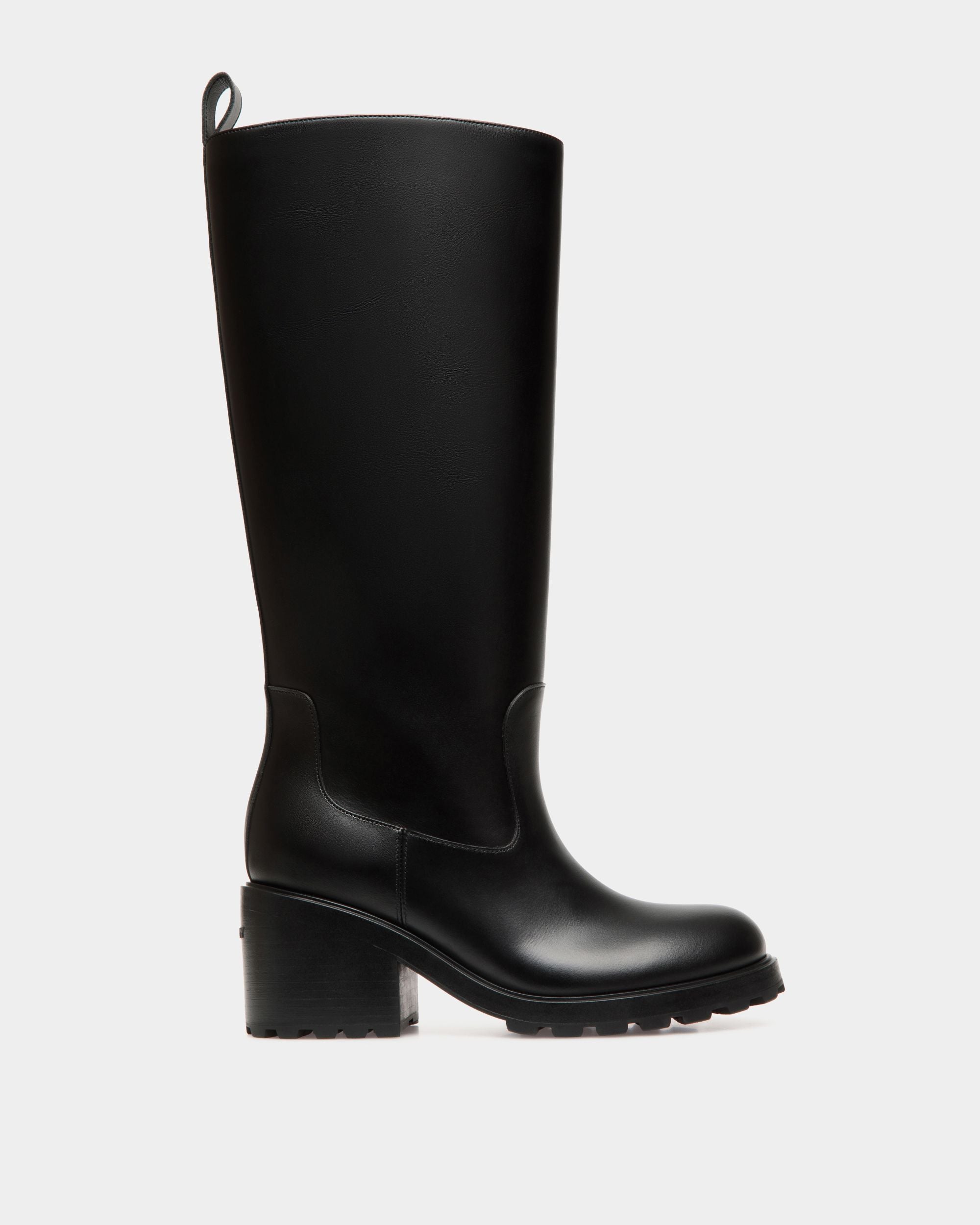 Gusto Boot in Black Leather - Women's - Bally - 01