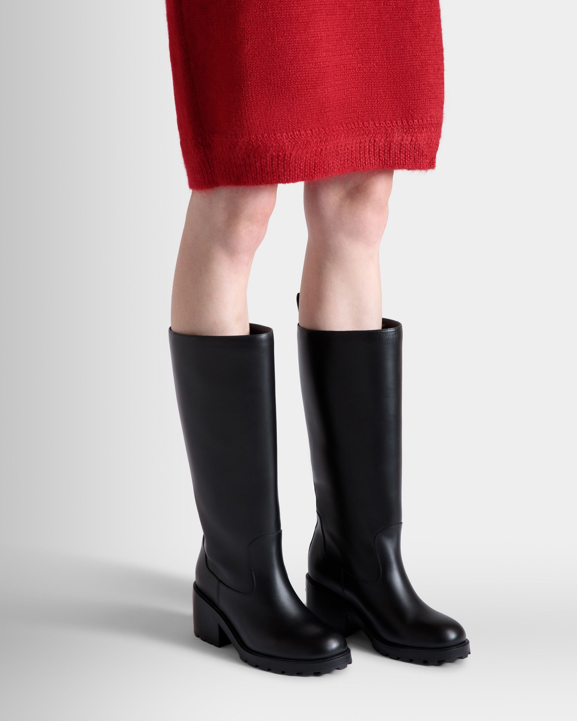 Gusto Boot in Black Leather - Women's - Bally - 02