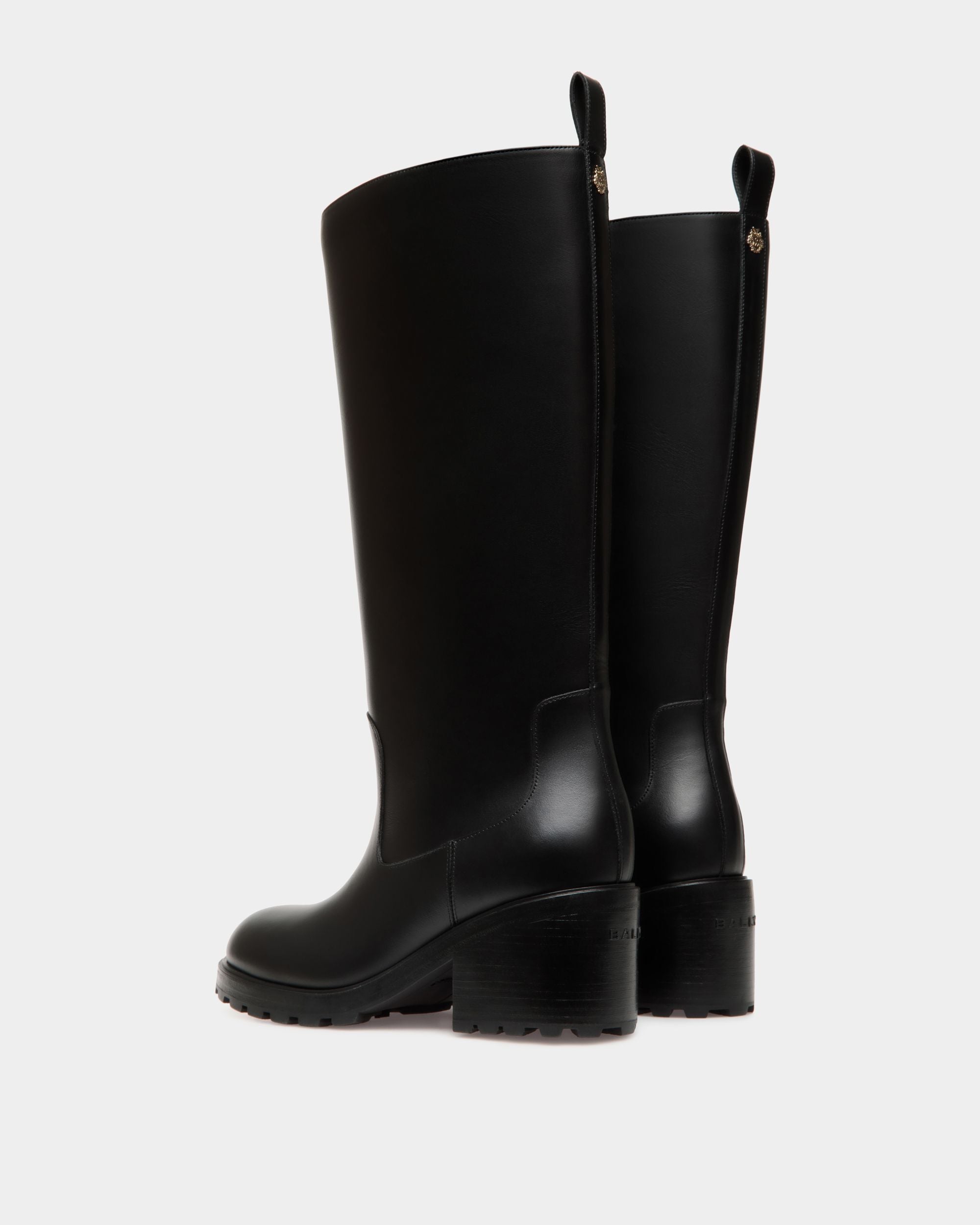 Gusto Boot in Black Leather - Women's - Bally - 04