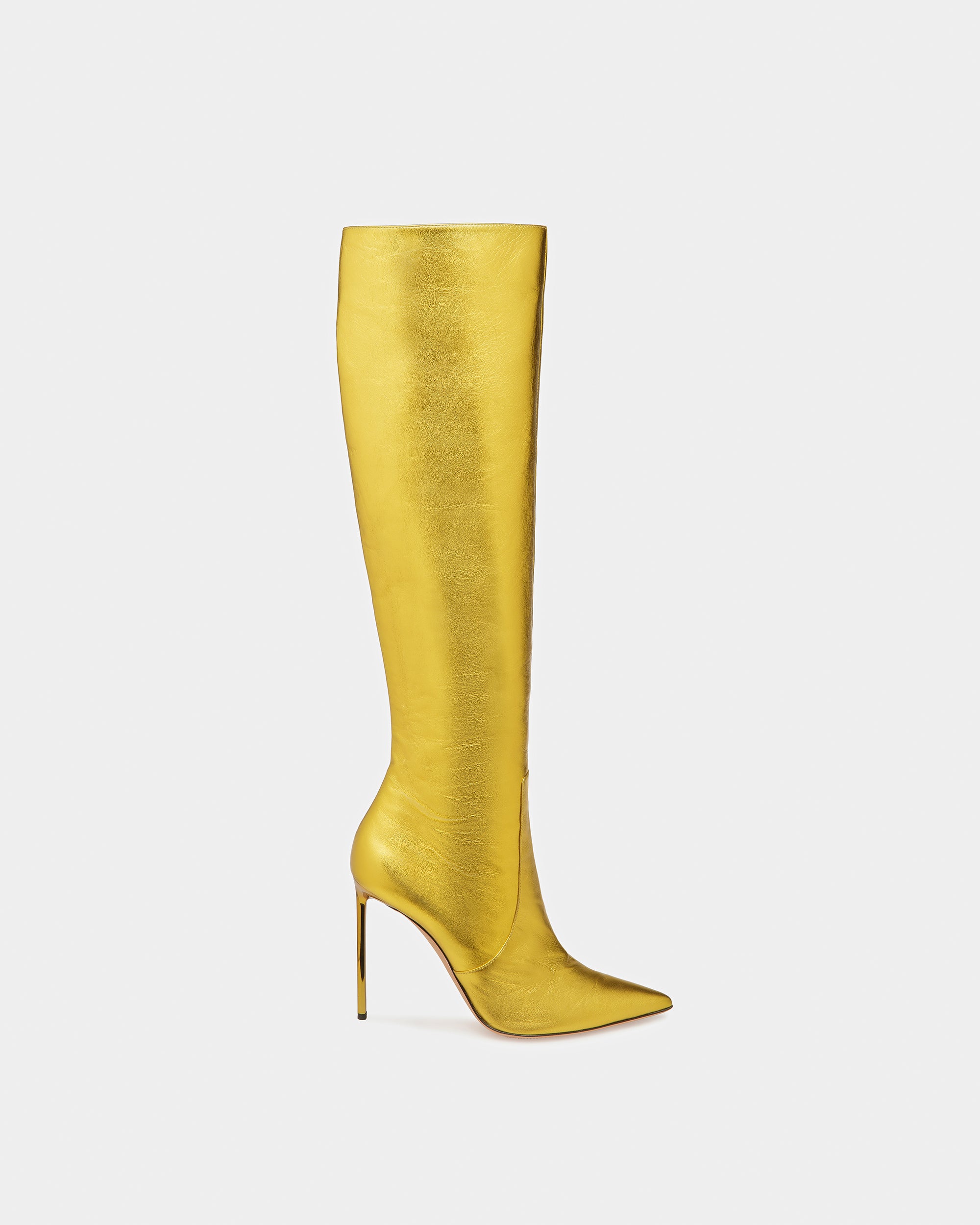 Block Boot In Metallic Leather - Women's - Bally - 01